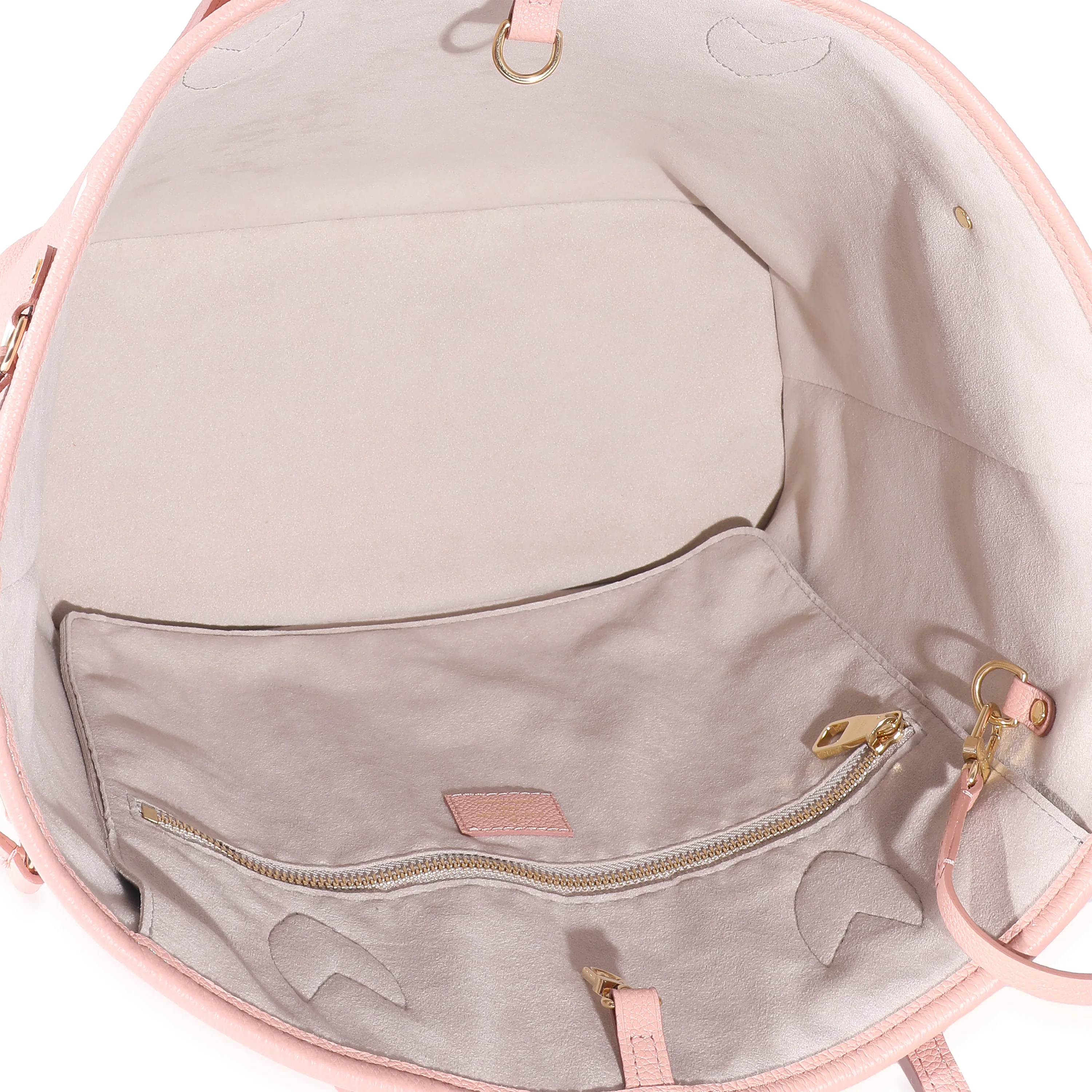 Louis Vuitton Rose Trianon Crème Bicolor Monogram Empreinte Neverfull MM - Image 8