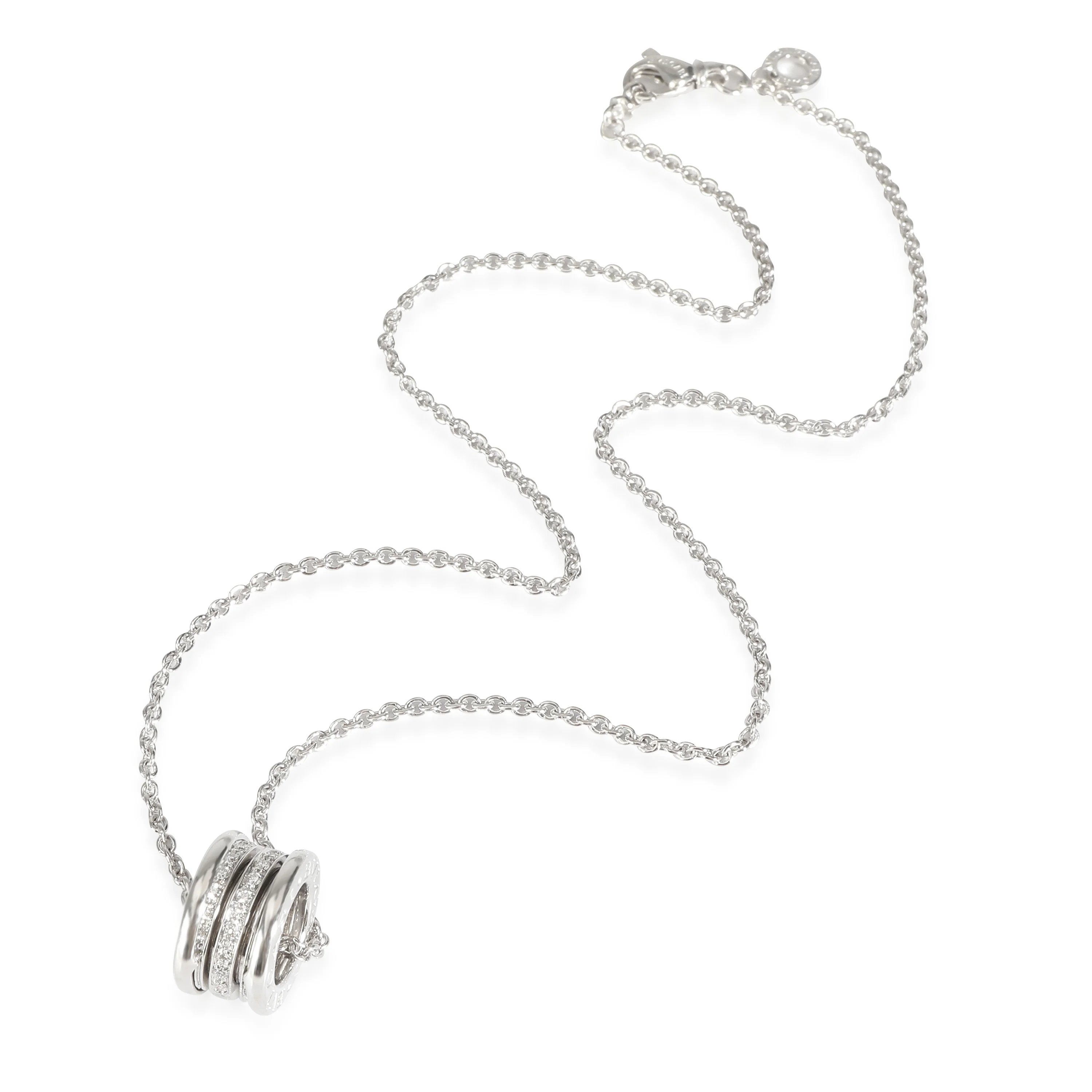 B.zero 1 Diamond Pendant in 18k White Gold - Image 2