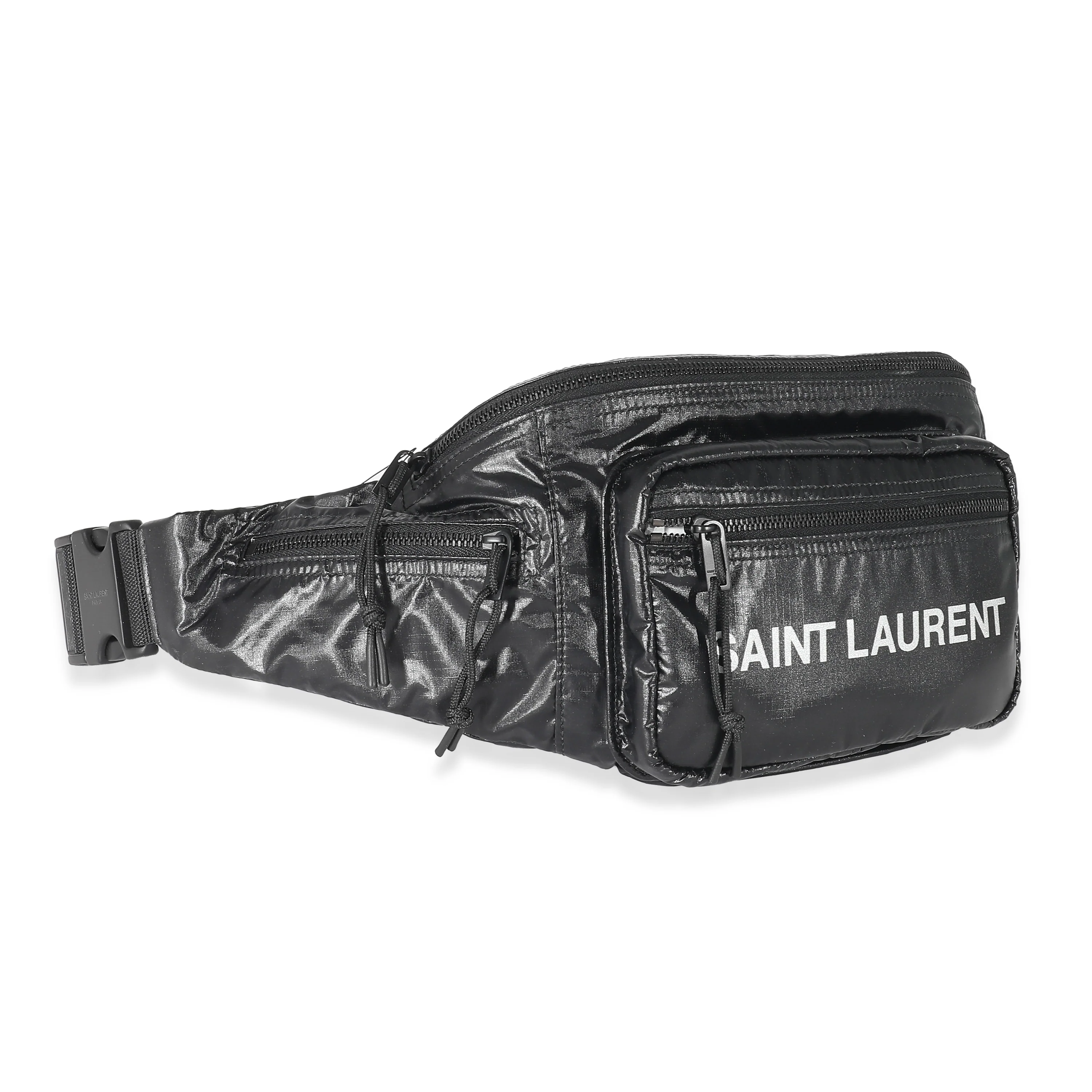 Saint Laurent Black Nylon Logo Nuxx Crossbody - Image 3