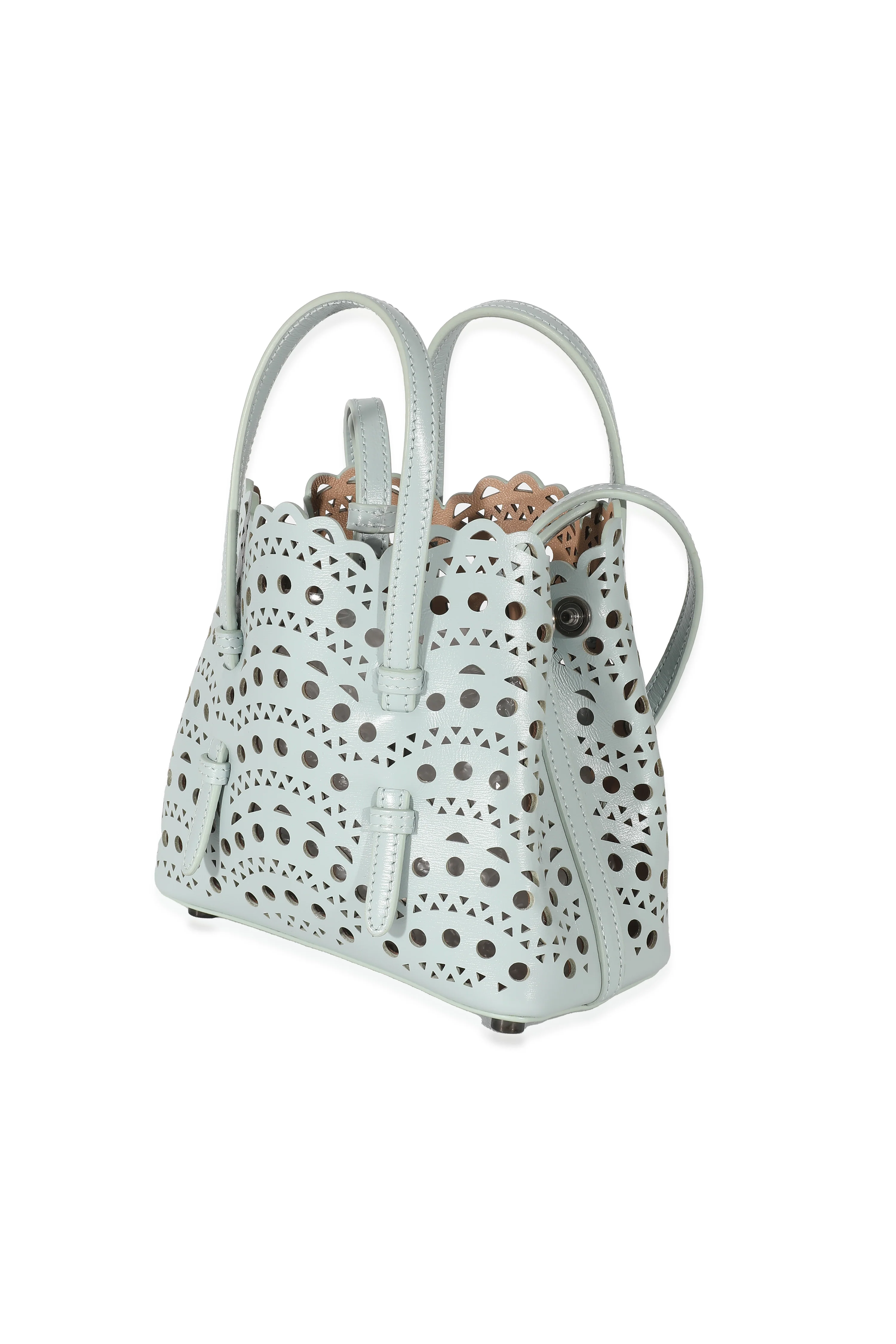 Alaia Blue Vienne Wave Calfskin Mina 16 - Image 2