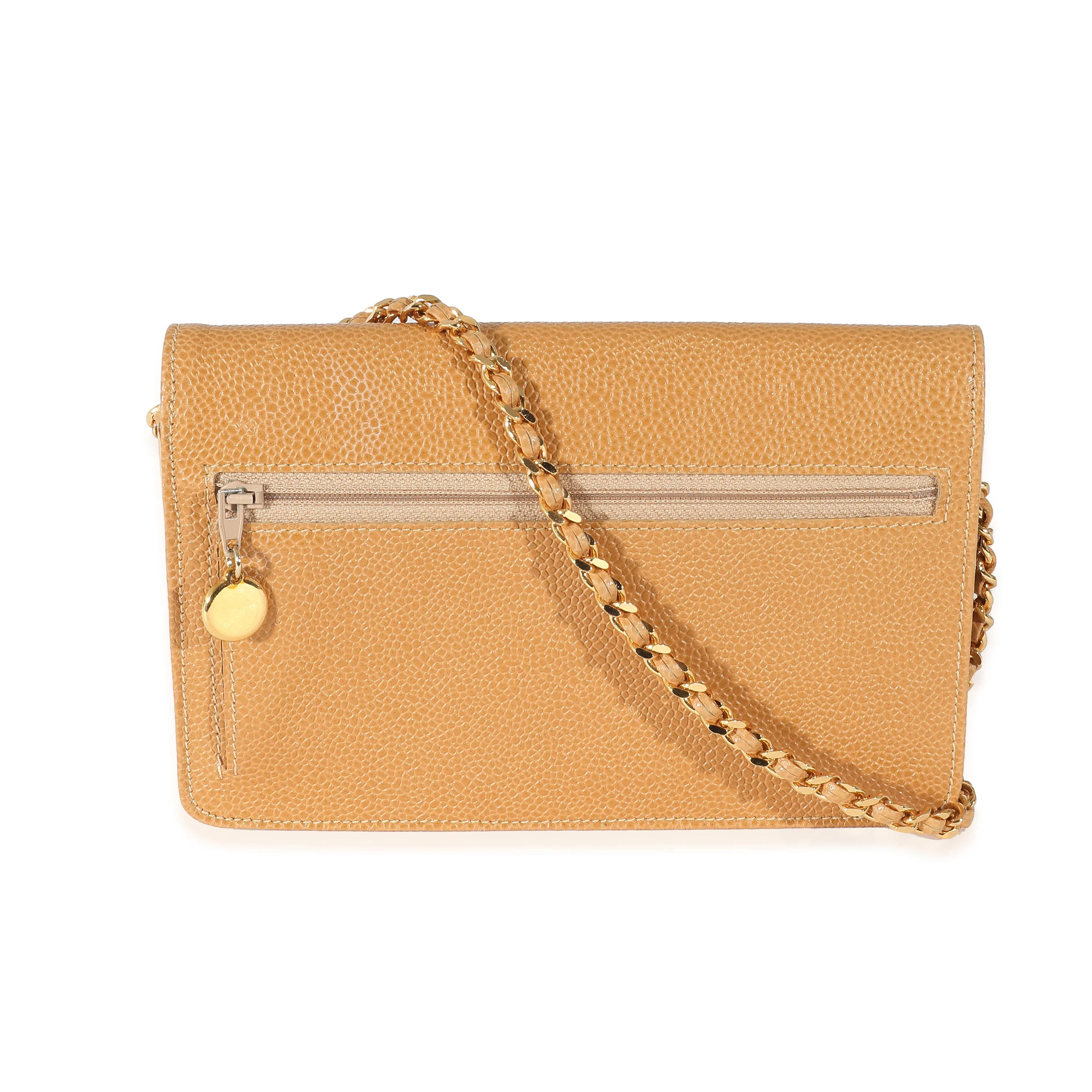 Chanel Brown Caviar Timeless Wallet On Chain - Image 3