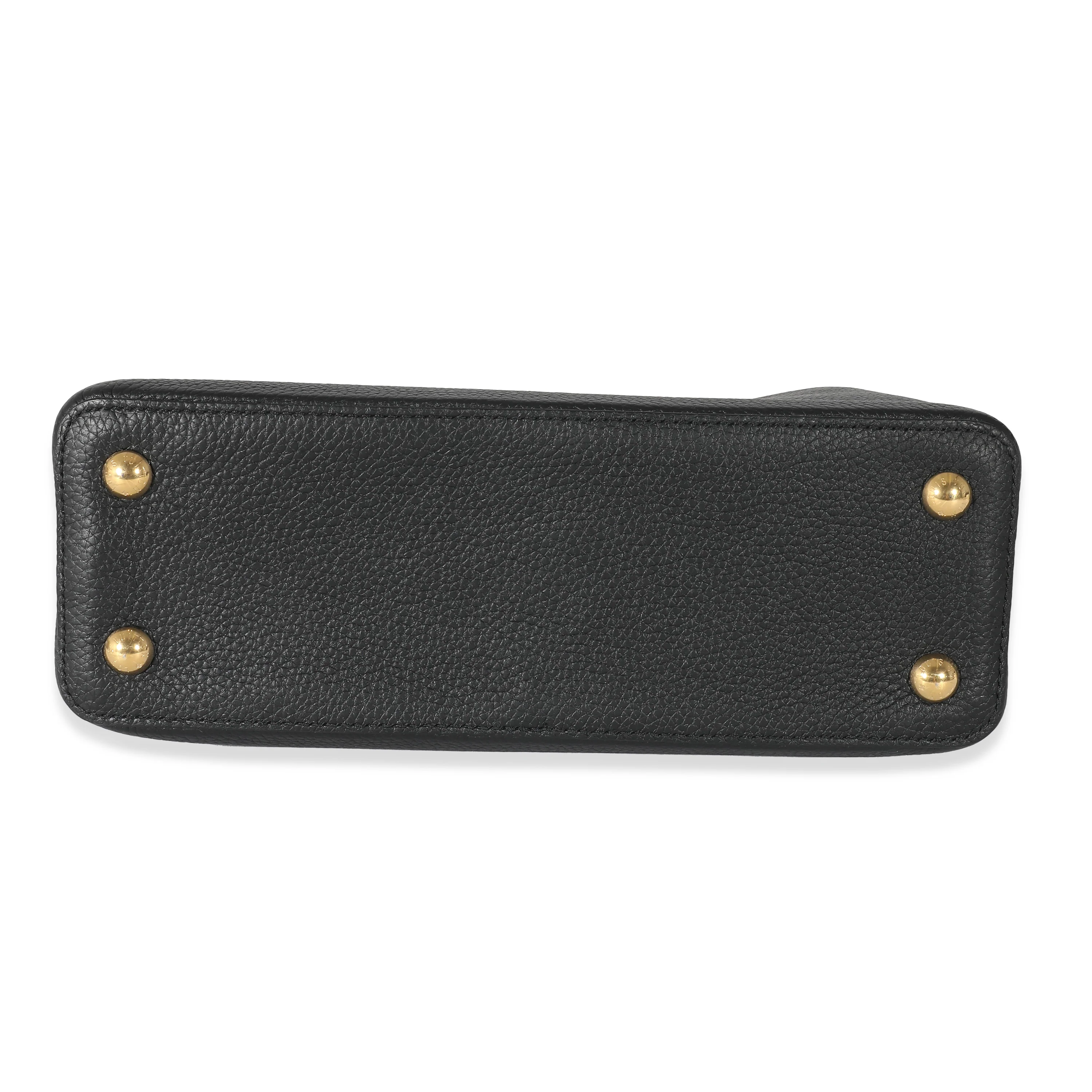 Louis Vuitton Black Rose Berlingot Taurillon Leather Capucines MM - Image 5