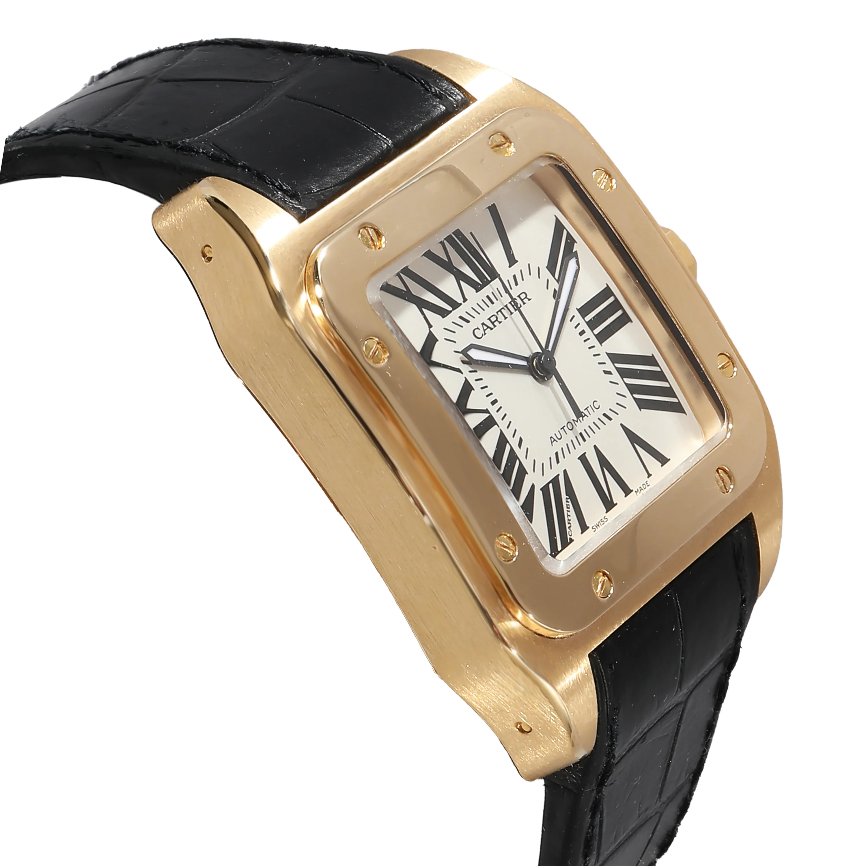 Santos 100 W20071Y1 Mens Watch in 18kt Yellow Gold - Image 2