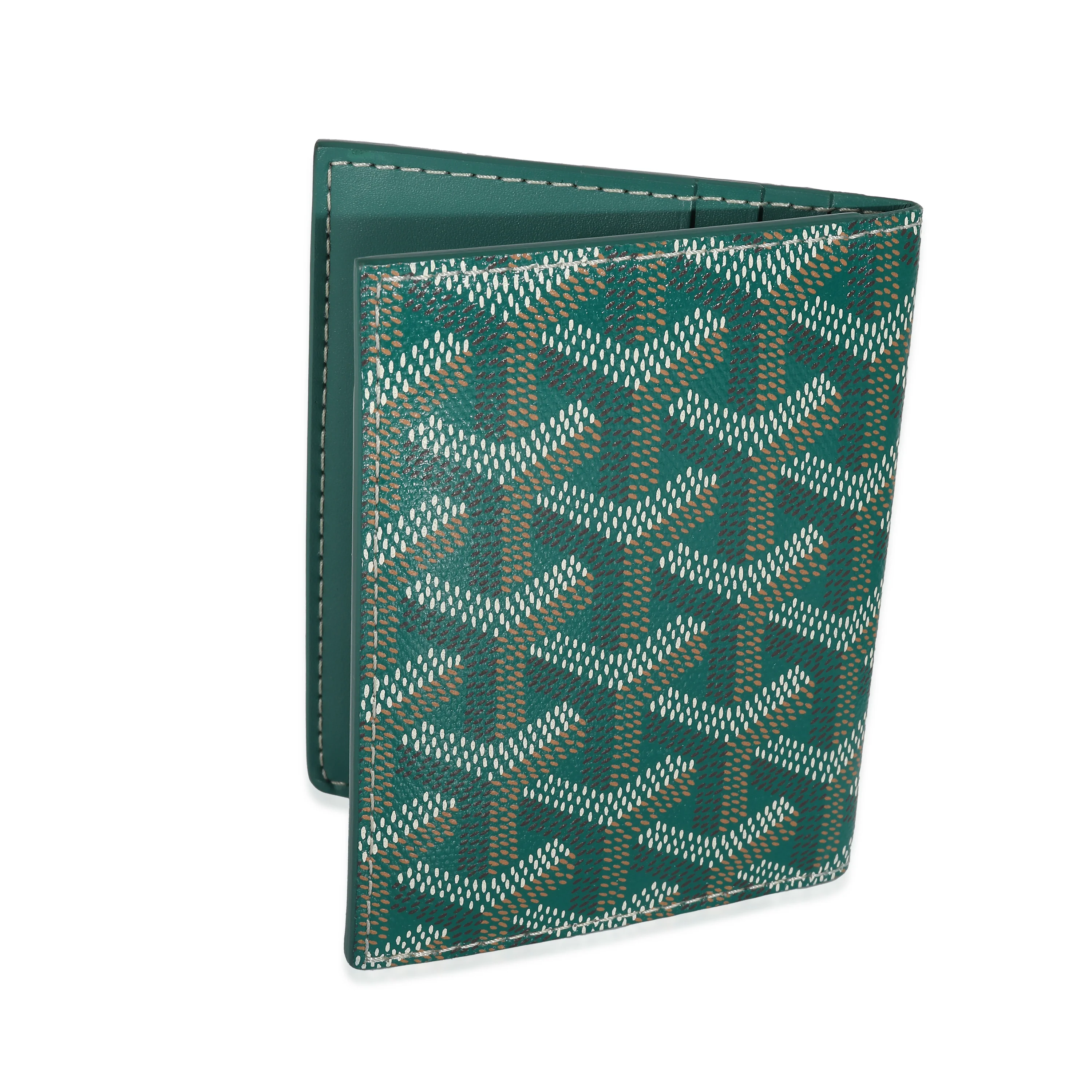 Goyard Green Goyardine Canvas Saint Marc Card Wallet - Image 3