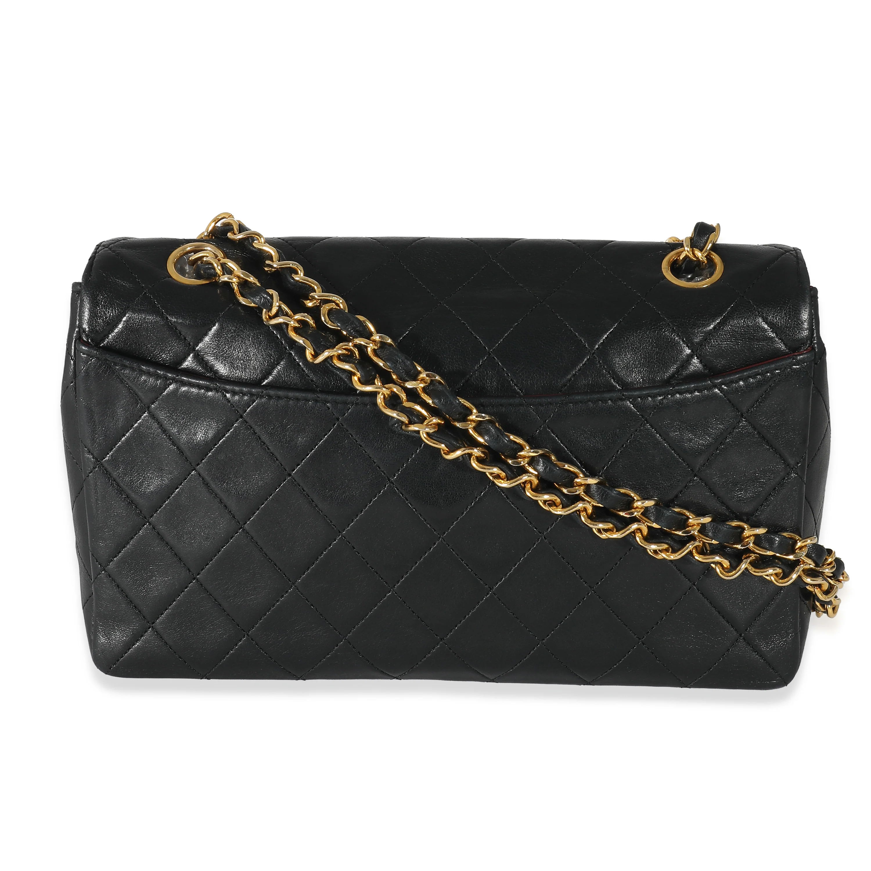 Chanel 24K Black Quilted Lambskin Medium Flap Bag - Image 3