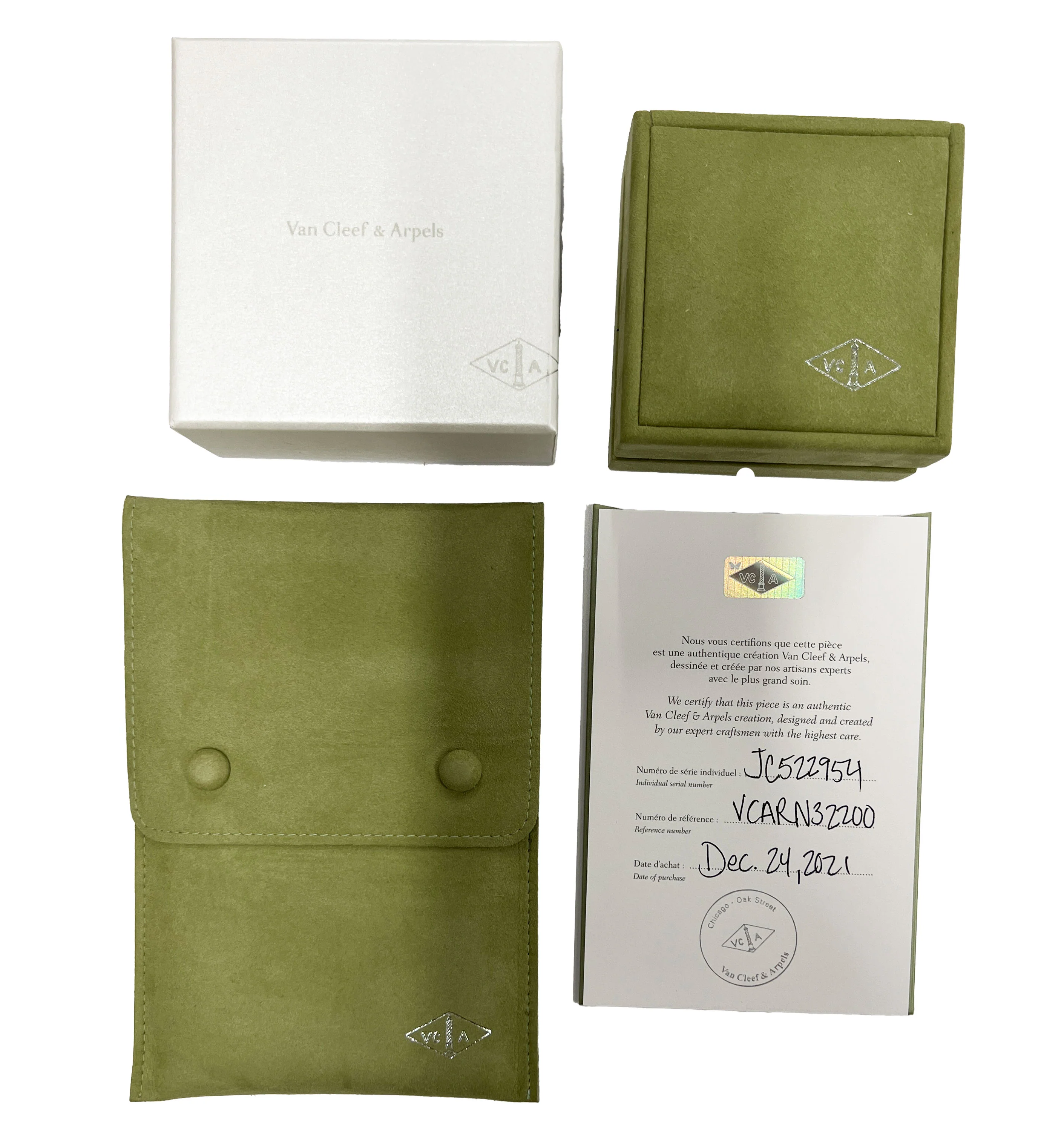 Van Cleef & Arpels Alhambra Mother Of Pearl Pendant in 18k White Gold - Image 4