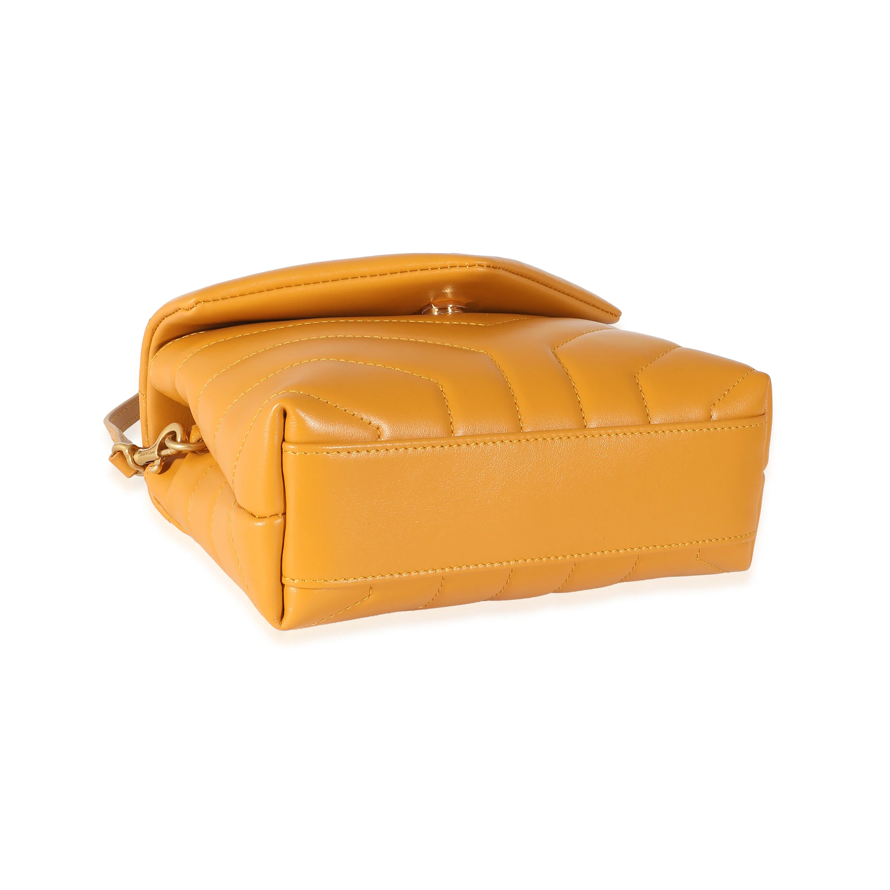 Saint Laurent Cheddar Quilted Calfskin Y Quilted Monogram Toy Loulou - Image 3
