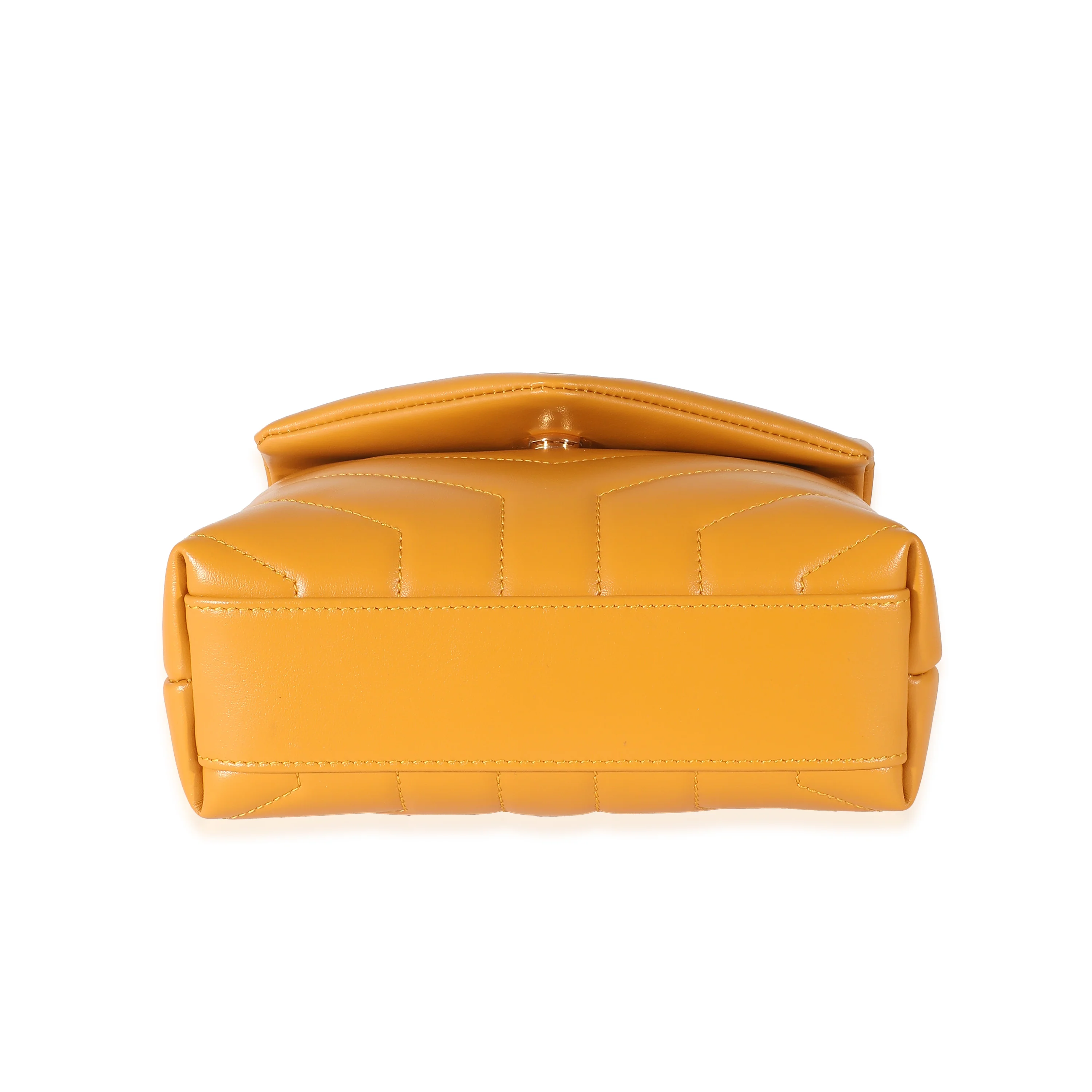 Saint Laurent Cheddar Quilted Calfskin Y Quilted Monogram Toy Loulou - Image 5