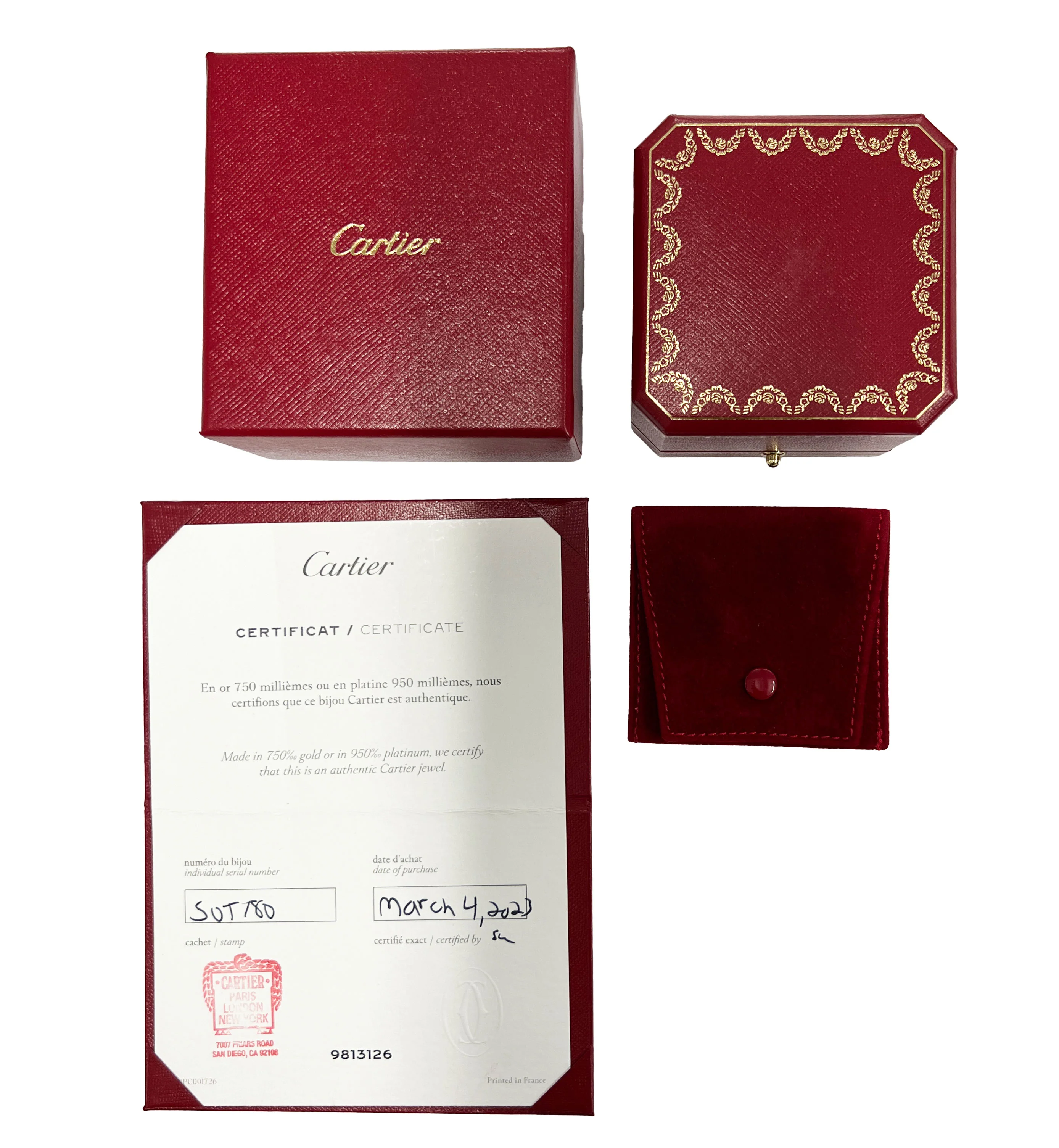 Cartier 1895 Wedding Band in Platinum - Image 4