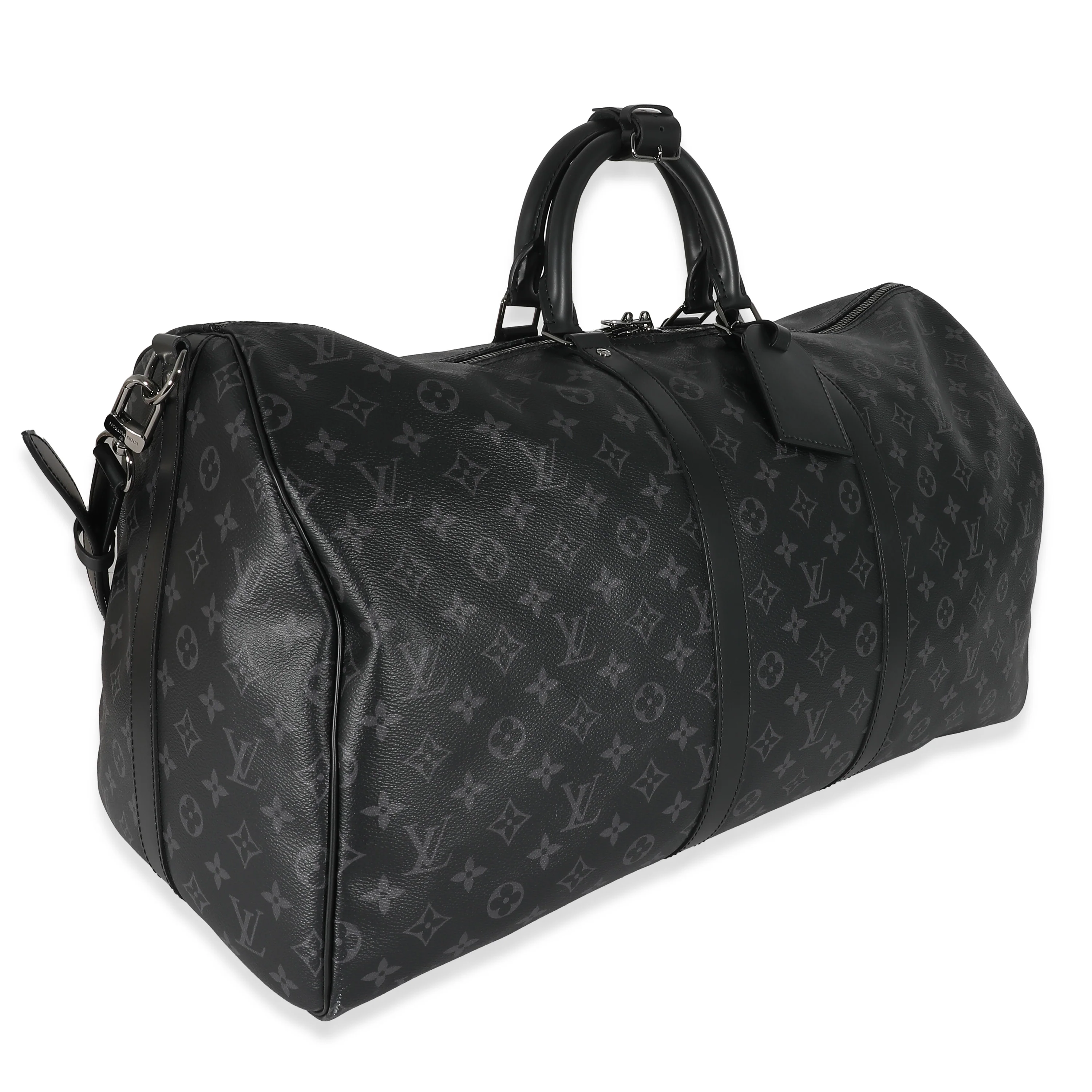 Louis Vuitton Monogram Eclipse Canvas Keepall Bandouliere 55 - Image 3