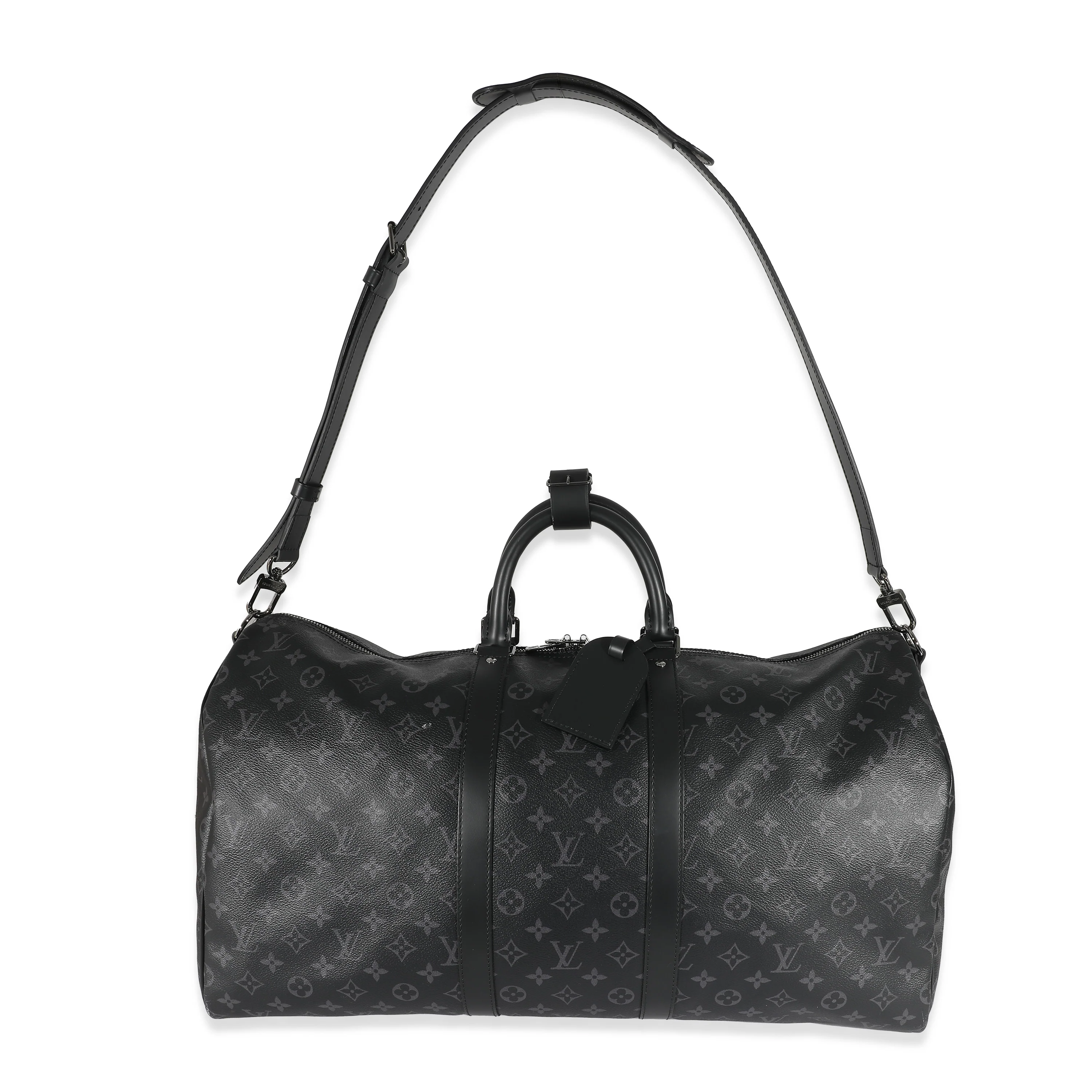 Louis Vuitton Monogram Eclipse Canvas Keepall Bandouliere 55 - Image 4