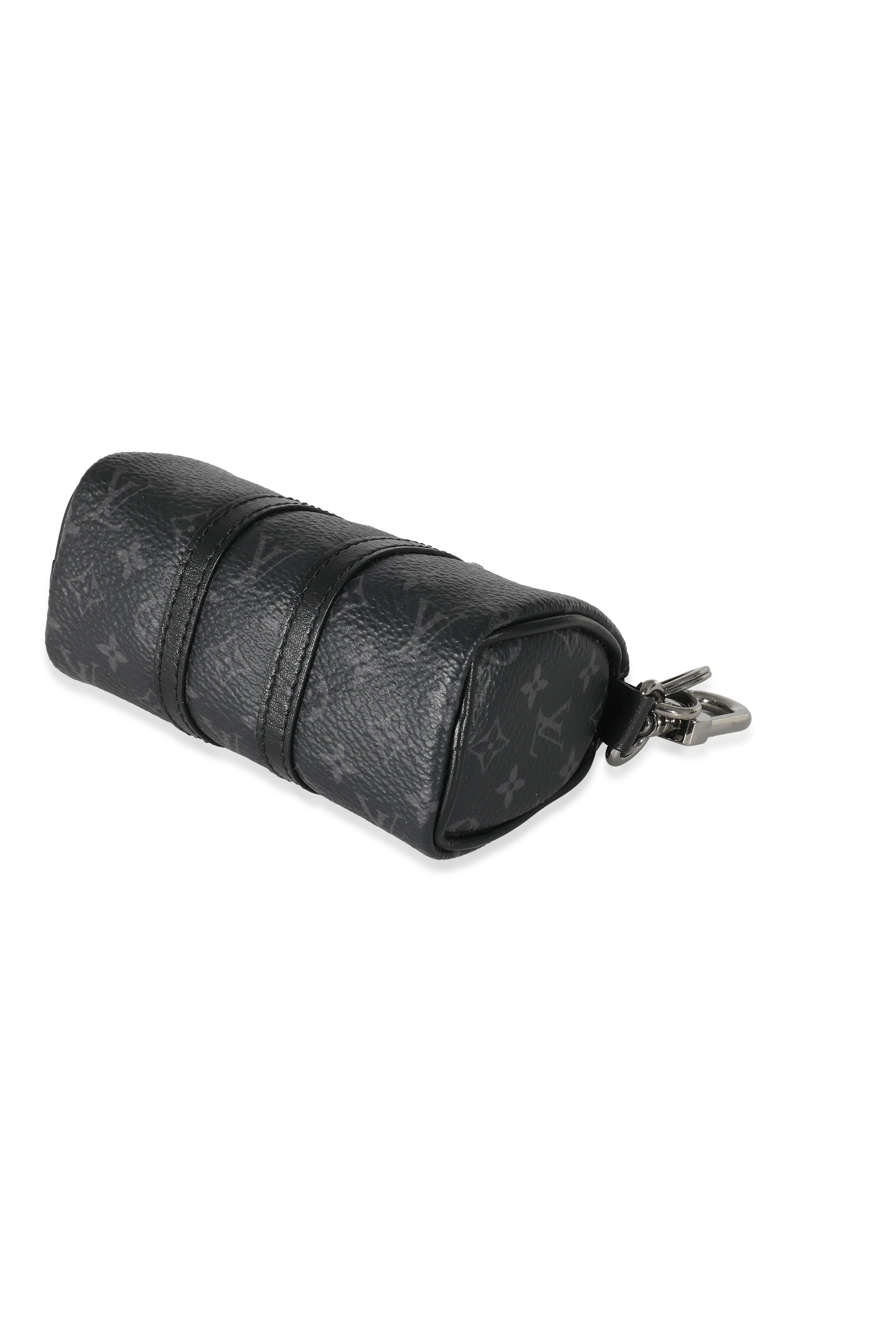 Louis Vuitton Monogram Eclipse Canvas Mini Keepall Bag Charm & Key Holder - Image 6