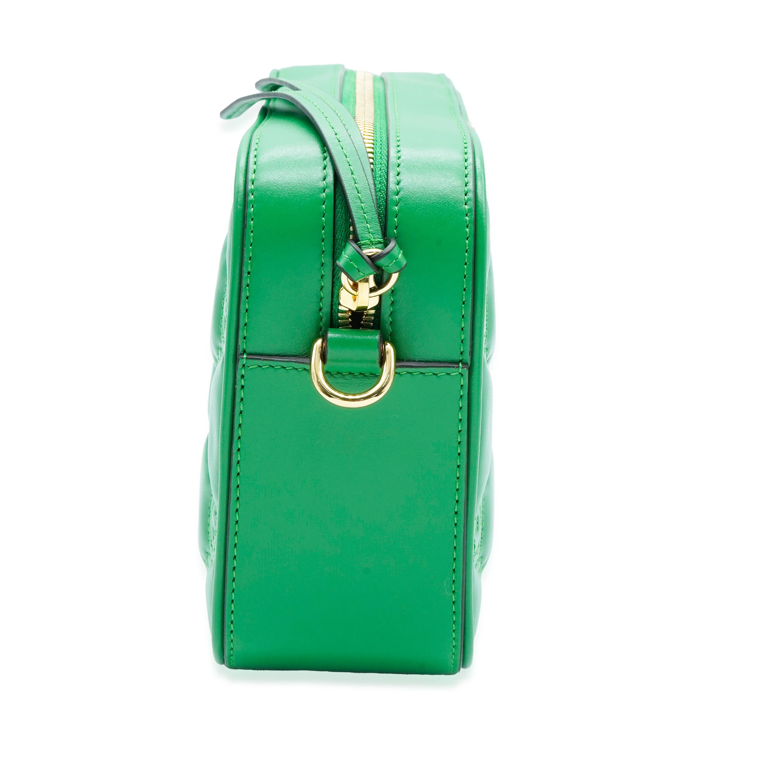 Gucci Green Leather Small GG Matelasse Camera Bag - Image 10
