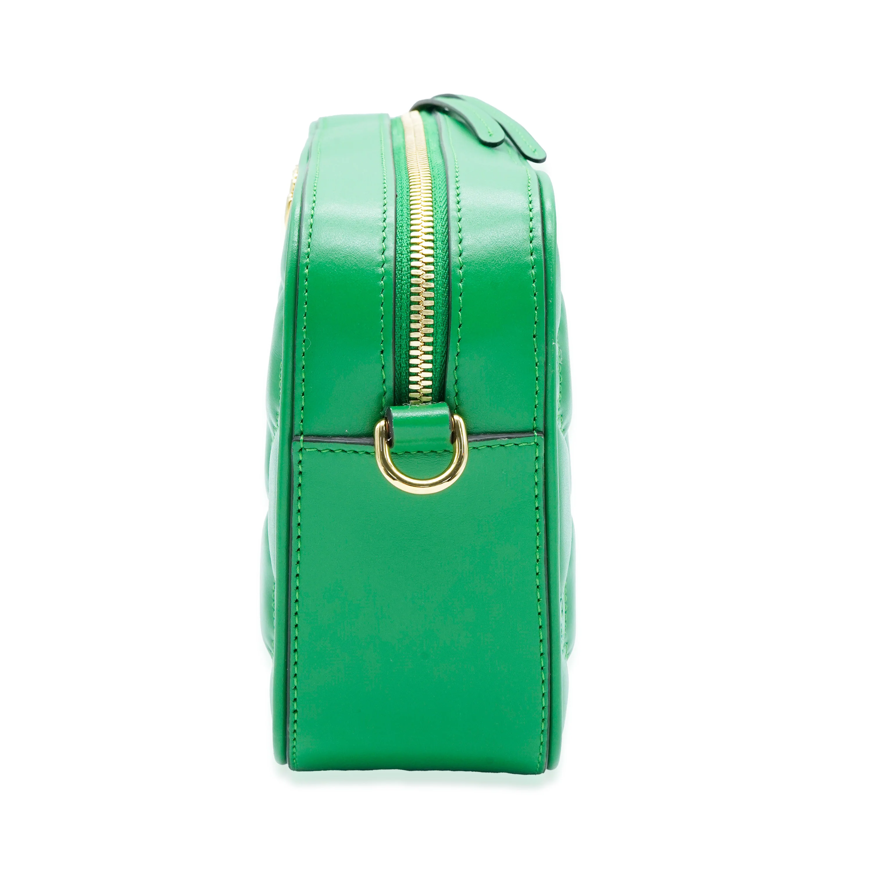 Gucci Green Leather Small GG Matelasse Camera Bag - Image 9