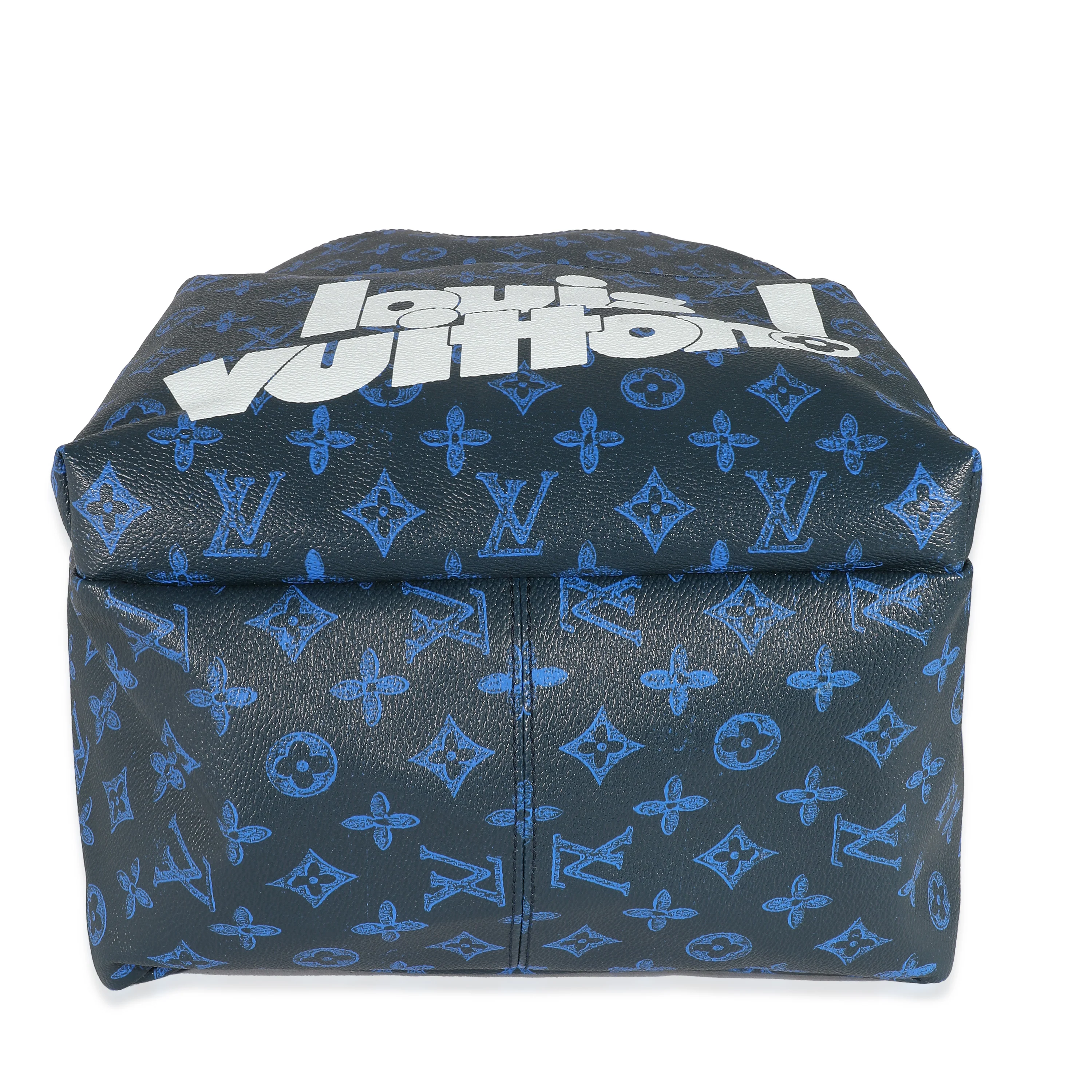 Blue Monogram Canvas Everyday Discovery Backpack - Image 4