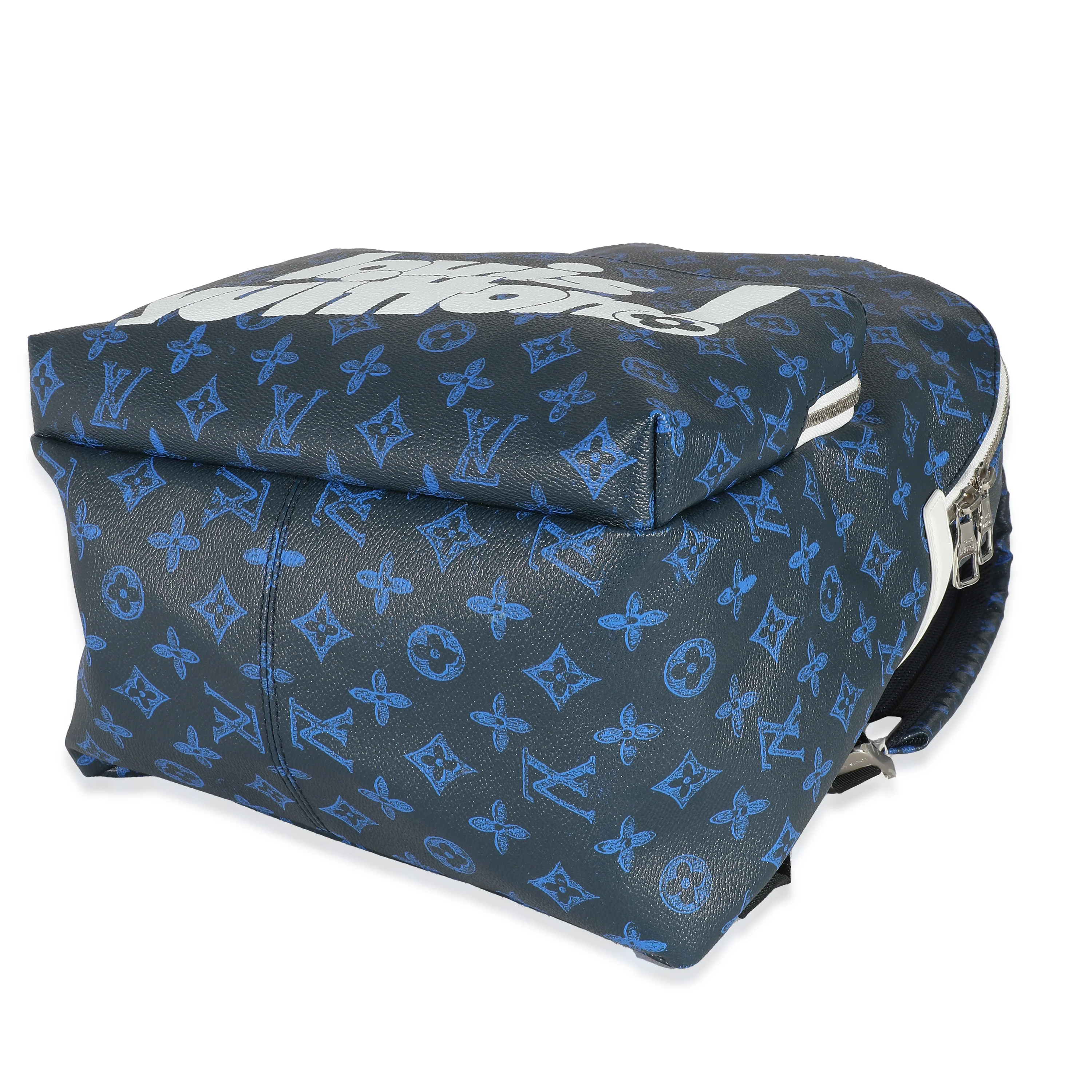 Blue Monogram Canvas Everyday Discovery Backpack - Image 5