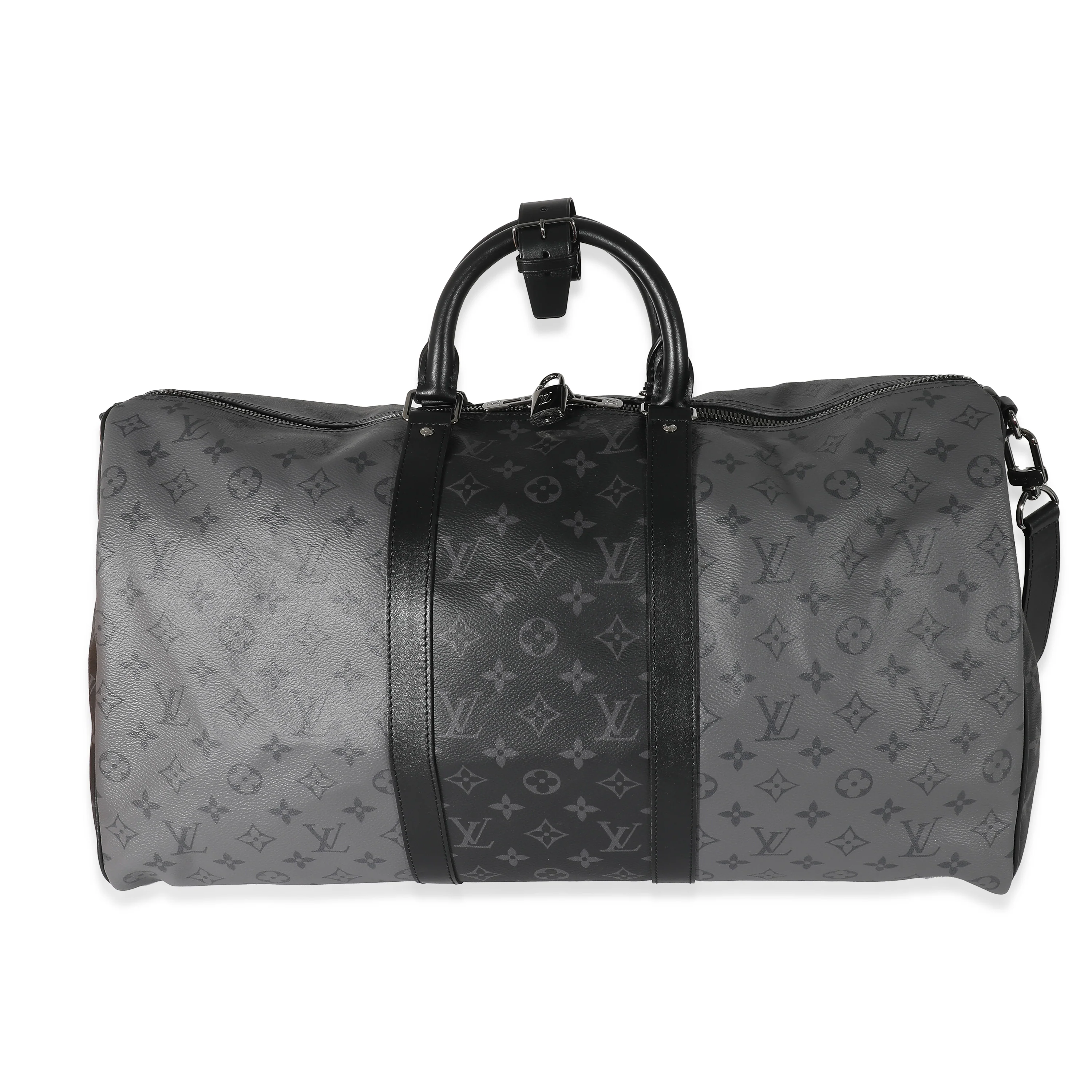 Louis Vuitton Reverse Monogram Eclipse Canvas Keepall Bandouliere 50