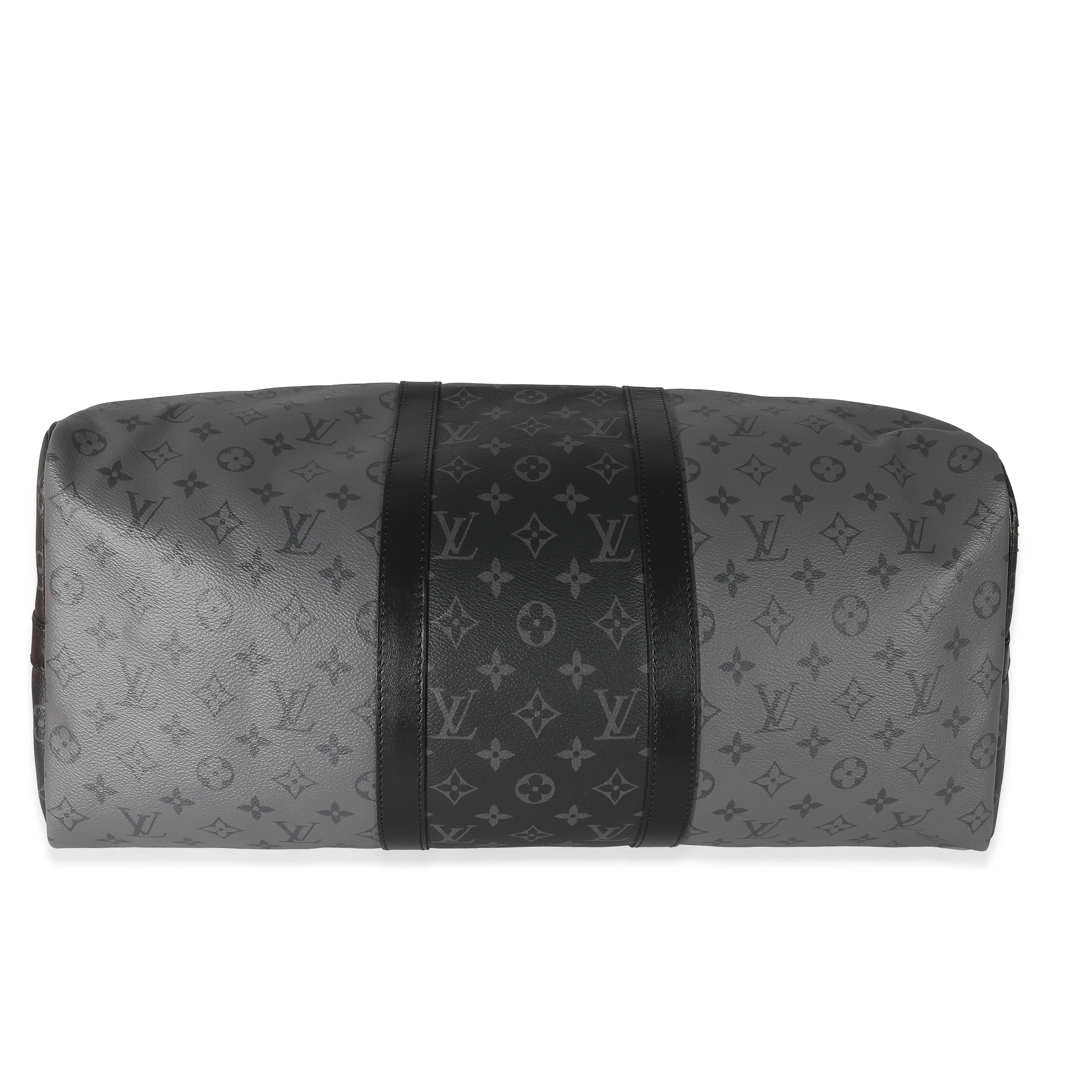 Louis Vuitton Reverse Monogram Eclipse Canvas Keepall Bandouliere 50 - Image 7
