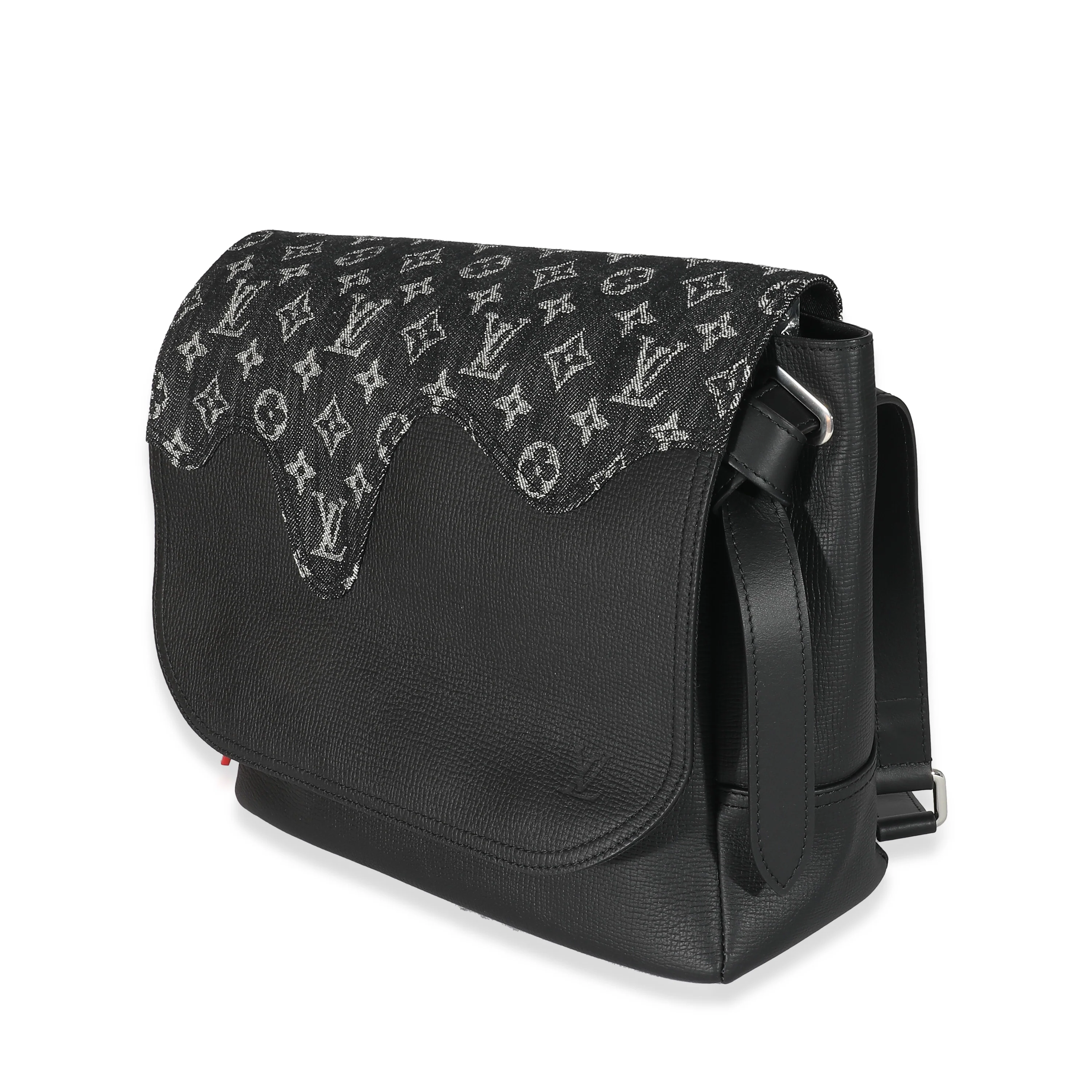 x Nigo Black Monogram Denim Taurillon Besace Tokyo Messenger - Image 2