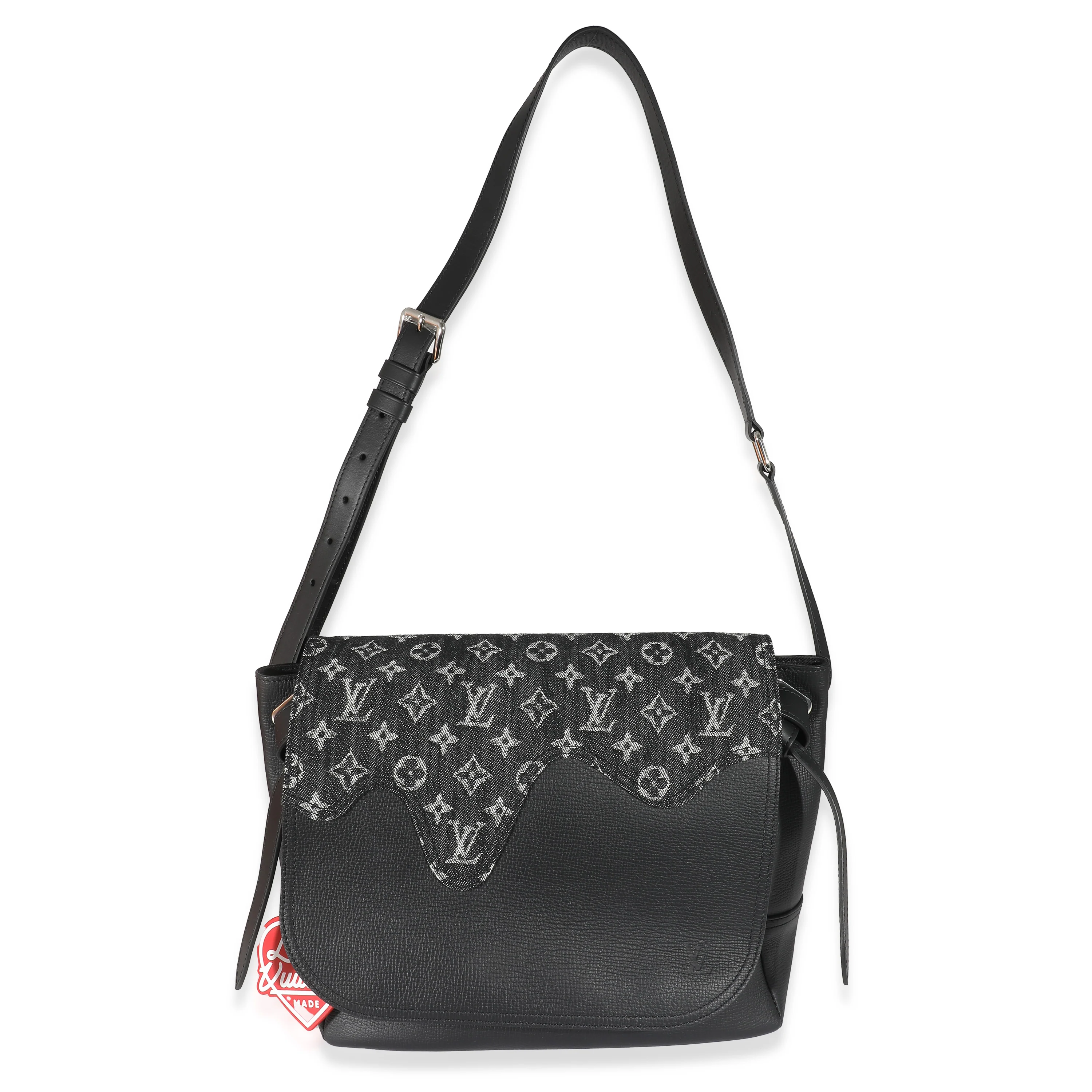 x Nigo Black Monogram Denim Taurillon Besace Tokyo Messenger - Image 7