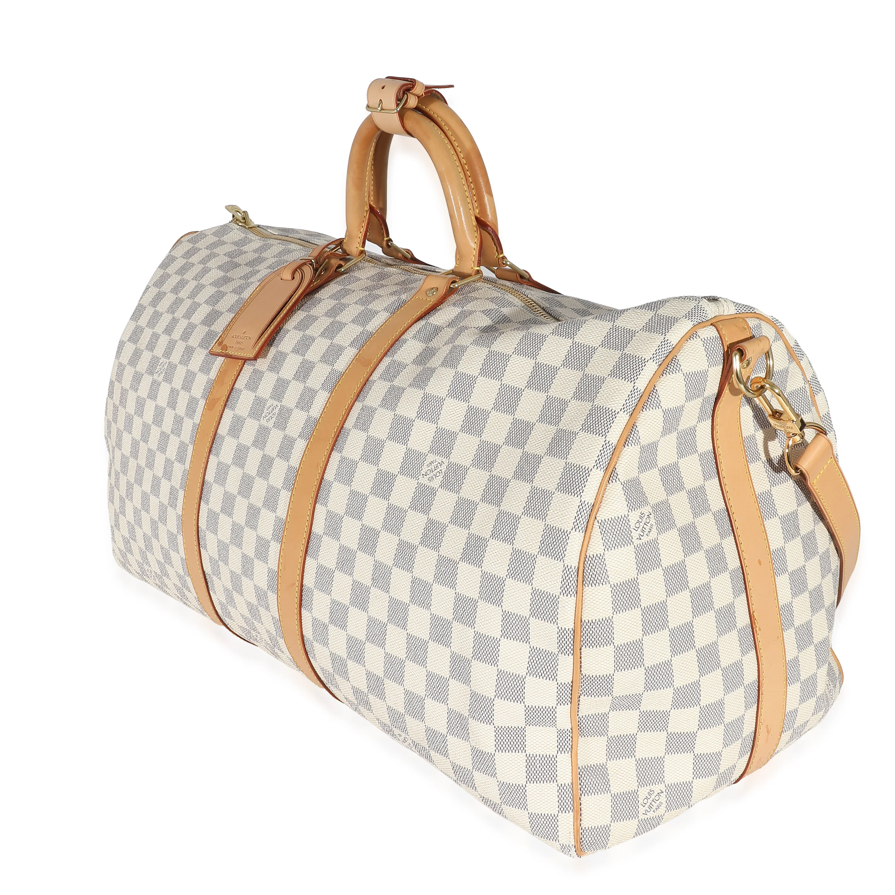 Louis Vuitton Damier Azur Canvas Keepall Bandoulière 55 - Image 2