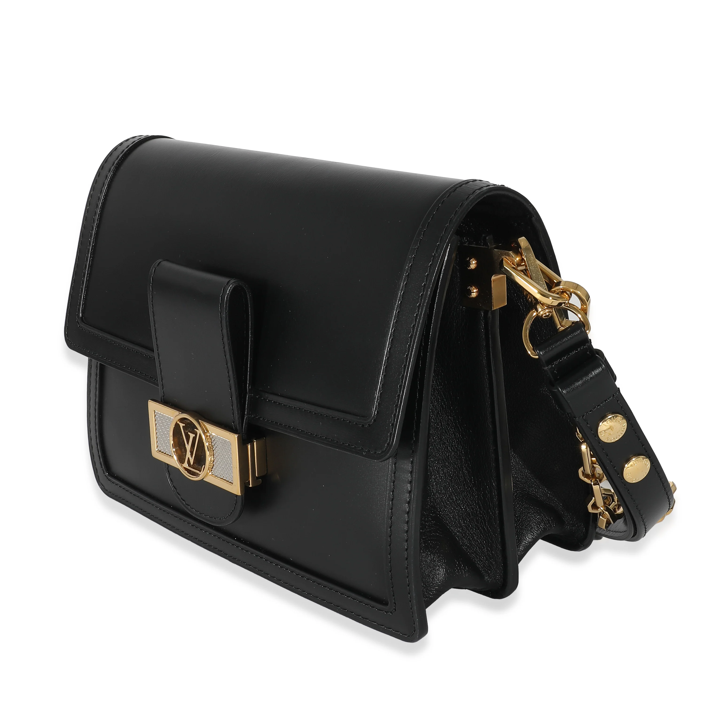 Louis Vuitton Black Smooth Leather Dauphine MM - Image 2