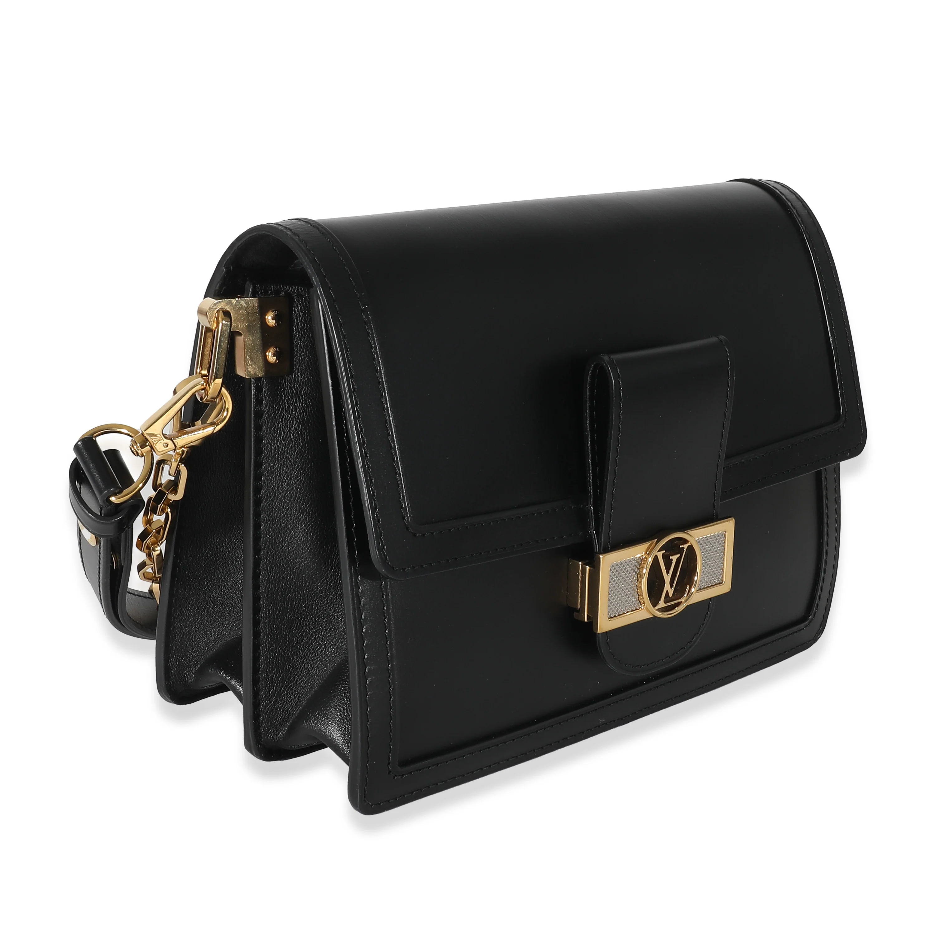 Louis Vuitton Black Smooth Leather Dauphine MM - Image 3