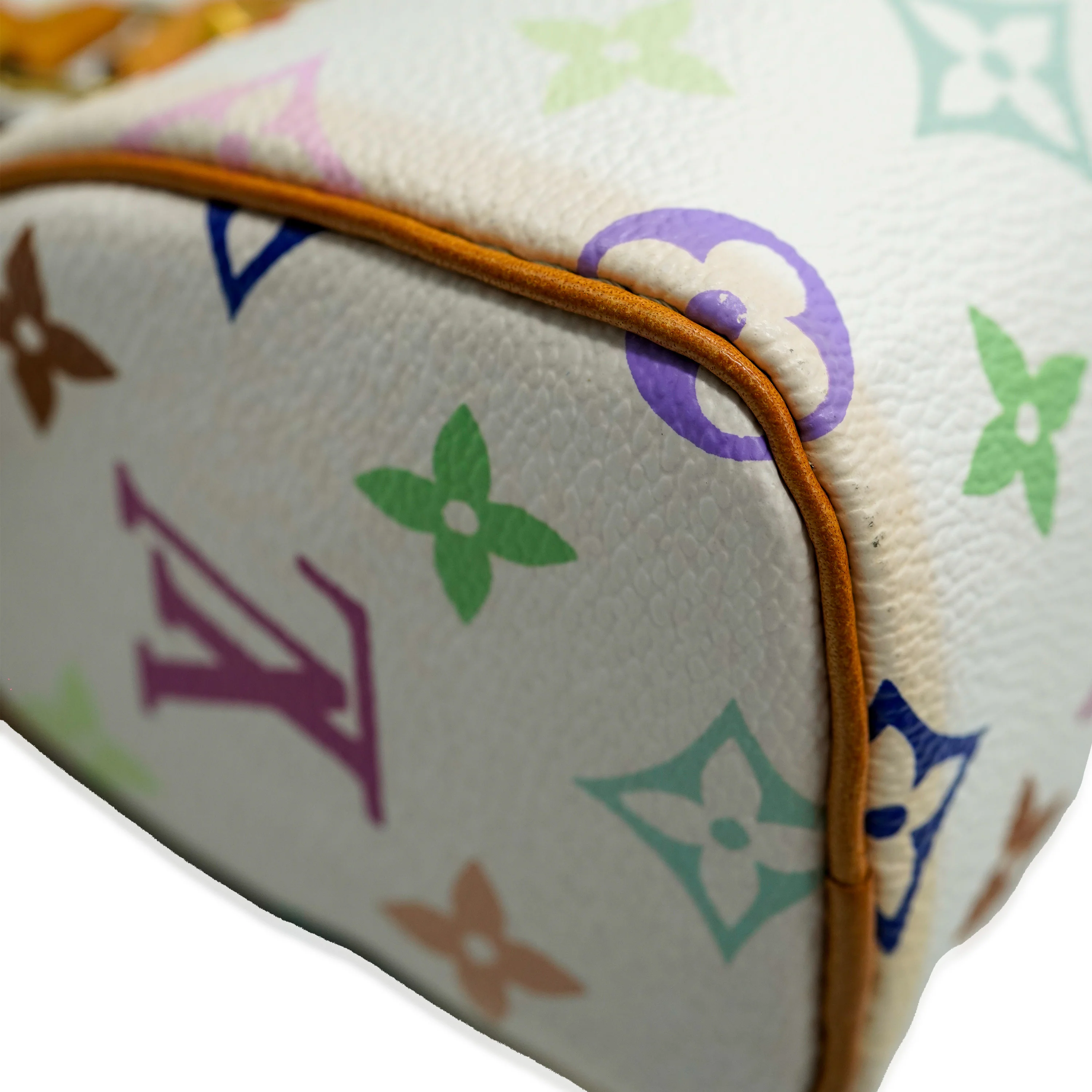 Louis Vuitton x Murakami White Monogram Multicolore Canvas Mini Sac HL Speedy - Image 4