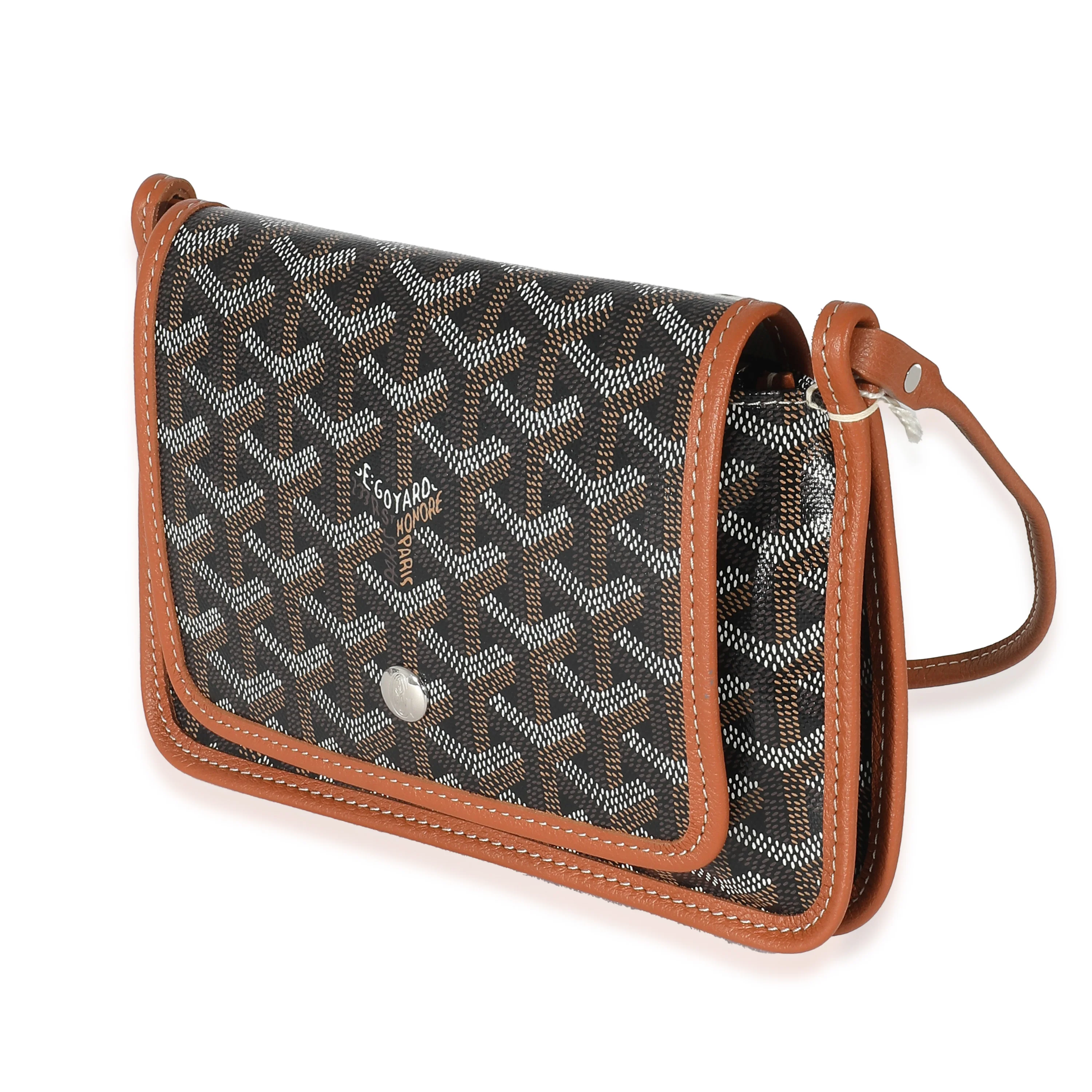 Goyard Black Gold Goyardine Canvas Plumet Pocket Wallet - Image 2
