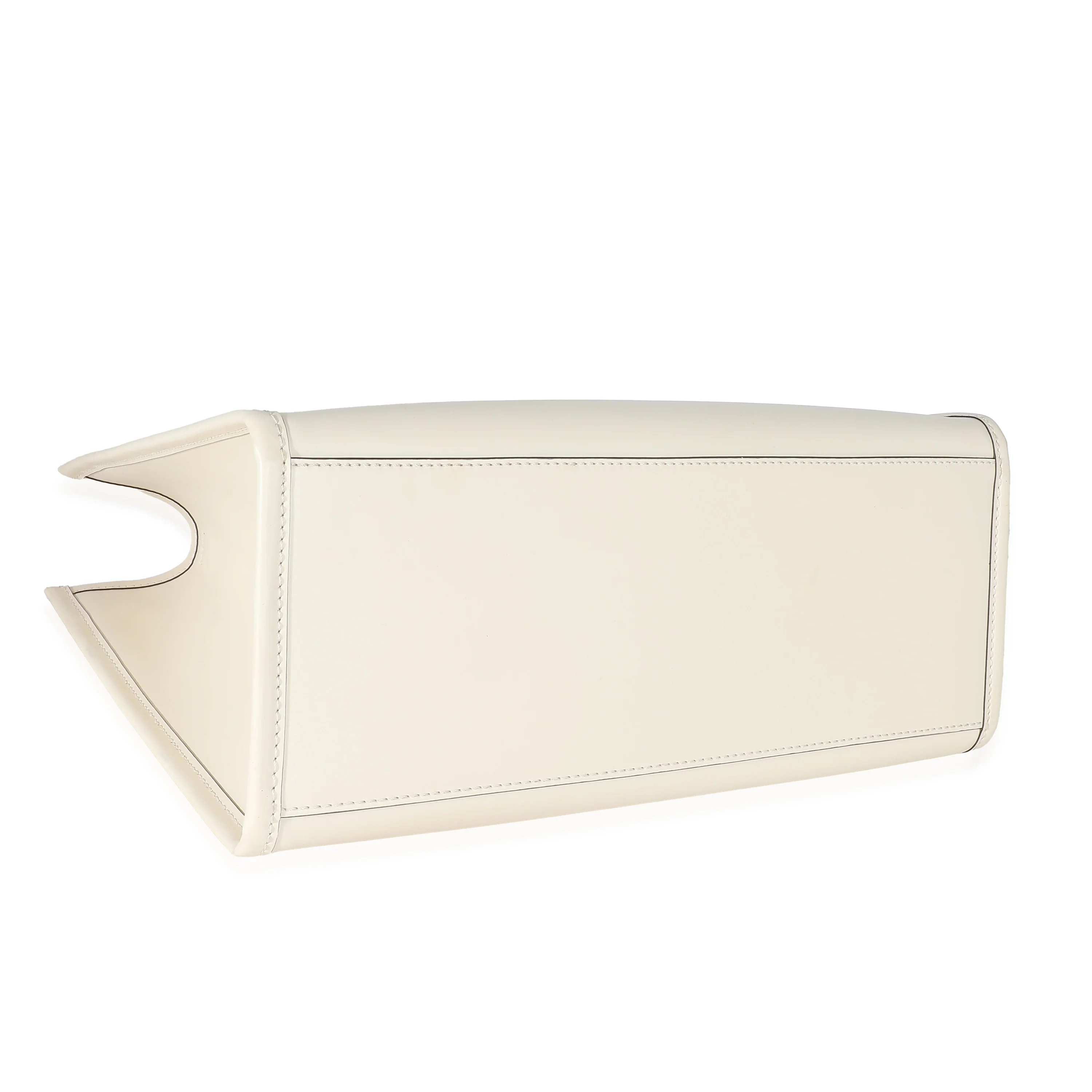 Fendi White Vitello King Plexiglass Medium Fendi Sunshine Shopper - Image 4