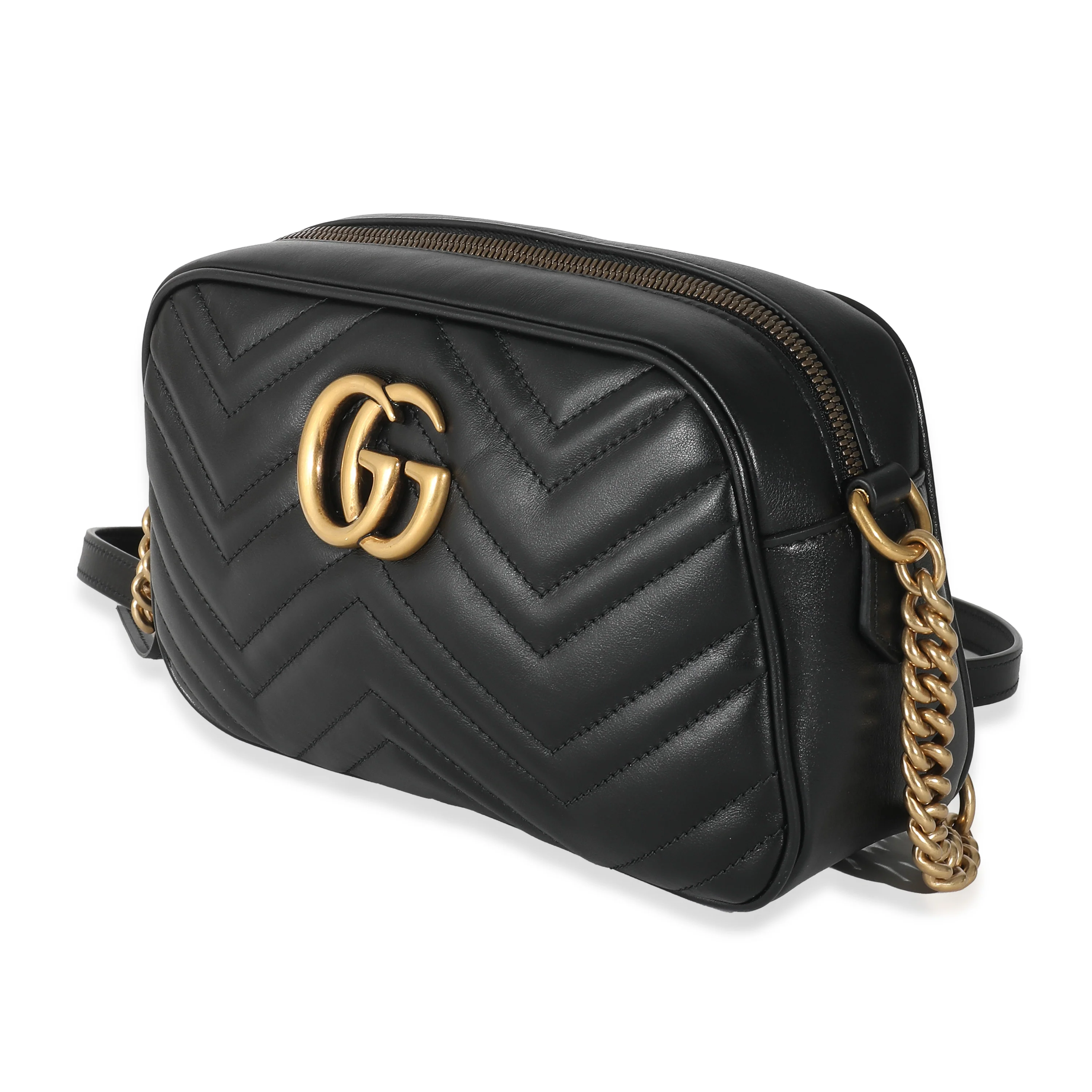 Gucci Black Matelasse Small GG Marmont Camera Bag - Image 2