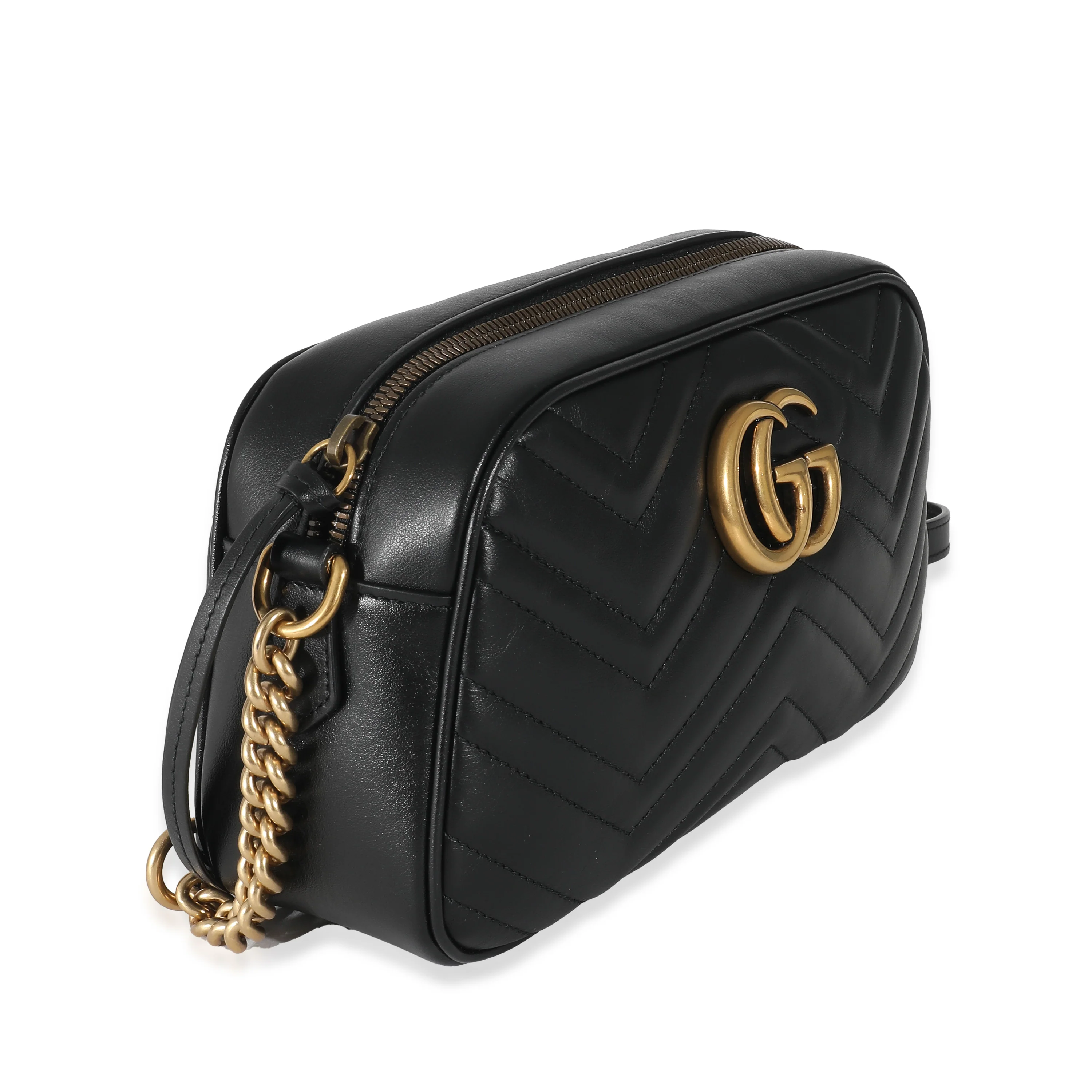 Gucci Black Matelasse Small GG Marmont Camera Bag - Image 3