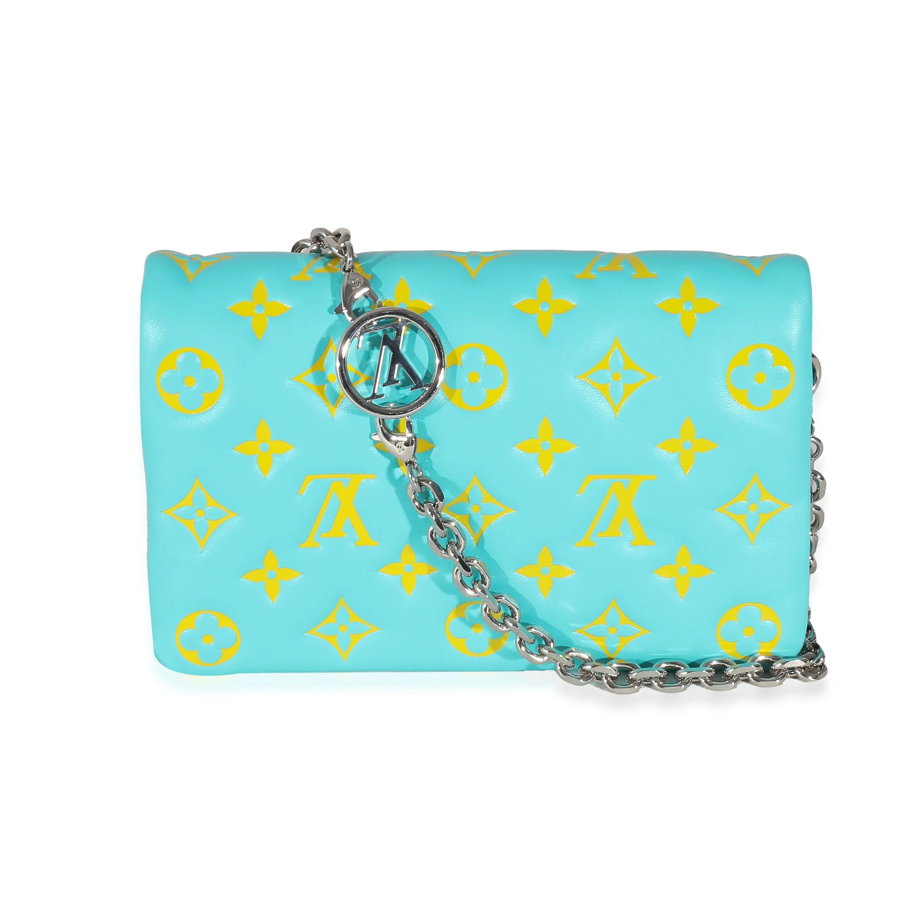 Menthe Jaune Monogram Embossed Lambskin Pochette Coussin - Image 4