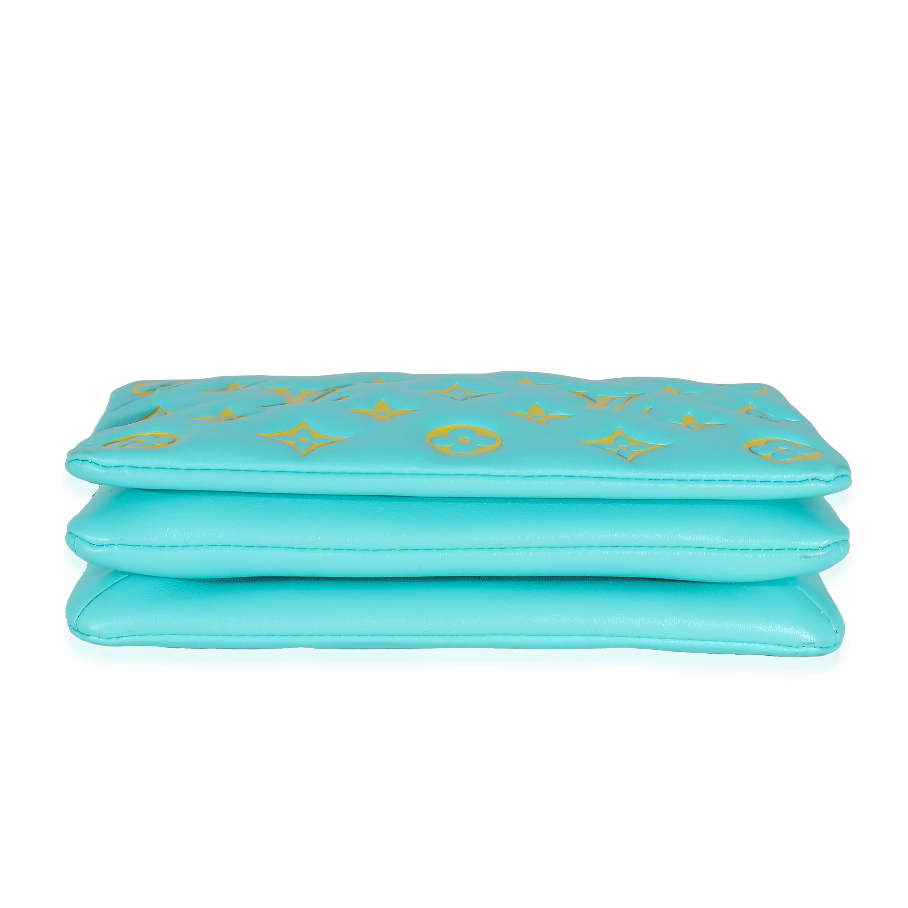 Menthe Jaune Monogram Embossed Lambskin Pochette Coussin - Image 5