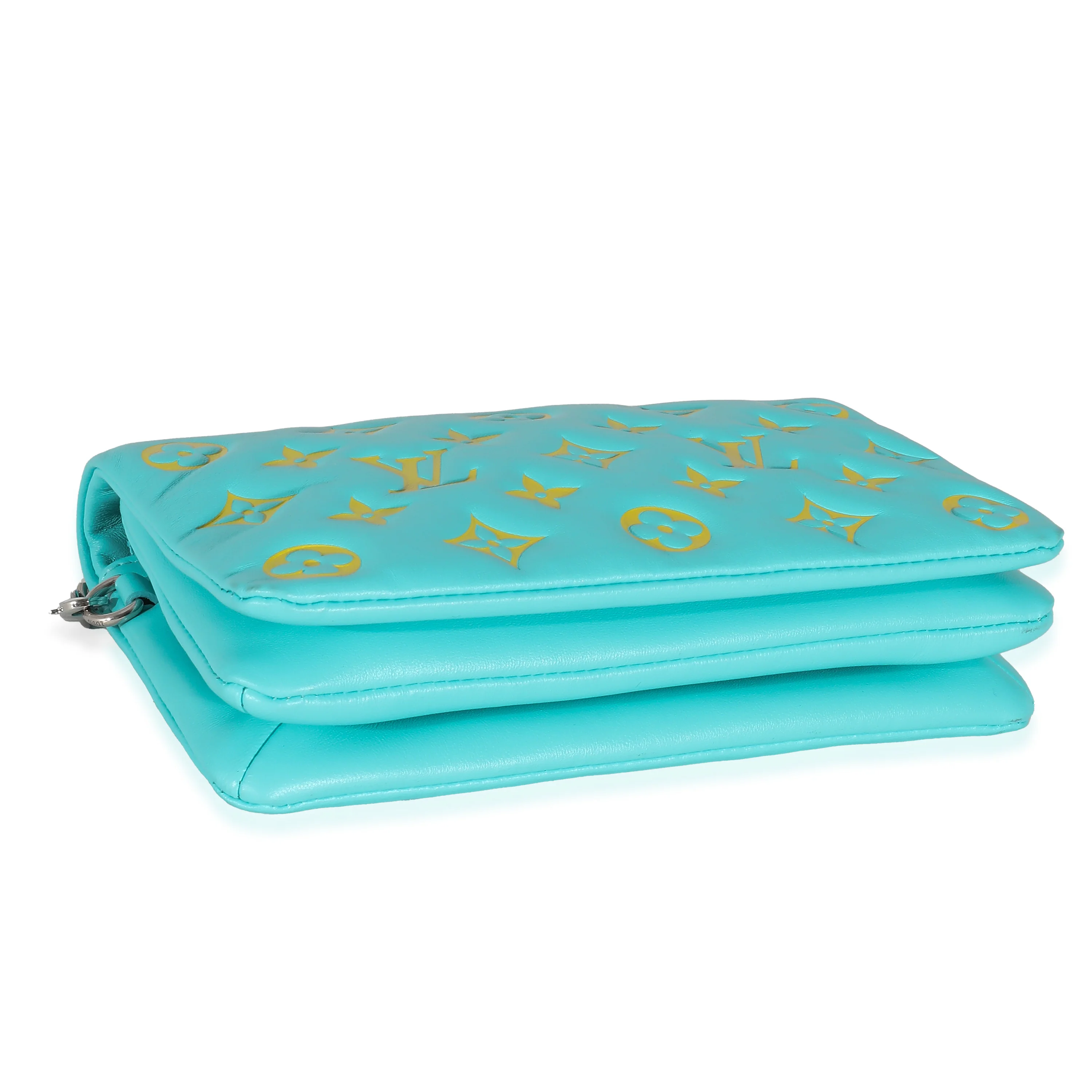 Menthe Jaune Monogram Embossed Lambskin Pochette Coussin - Image 7