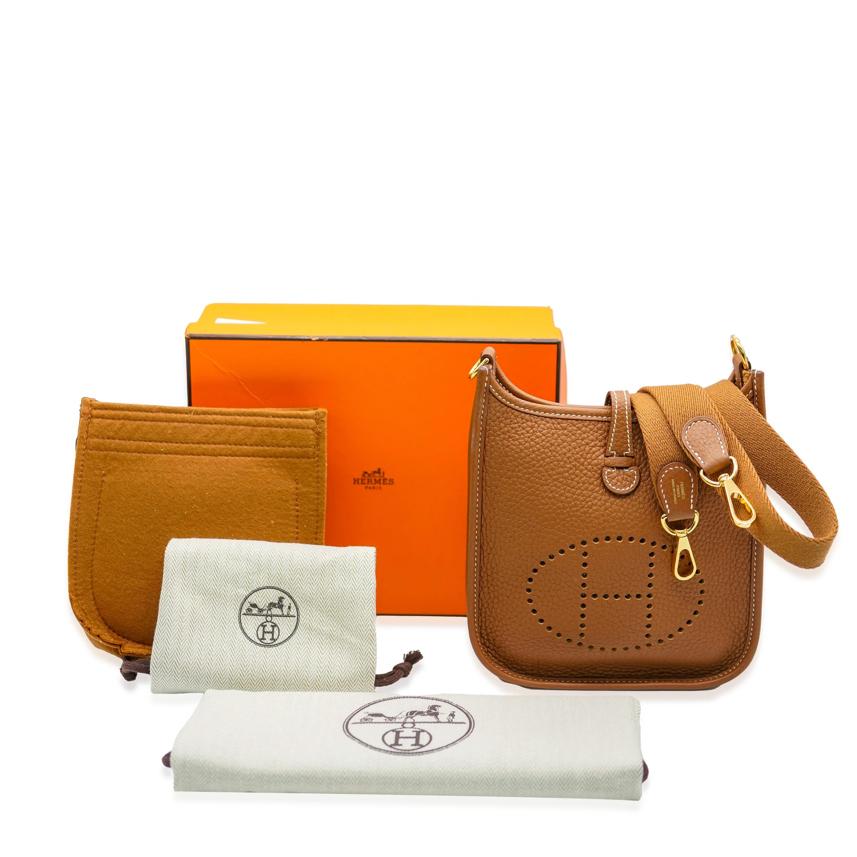 Hermès Gold Clemence Mini Evelyne TPM GHW - Image 4