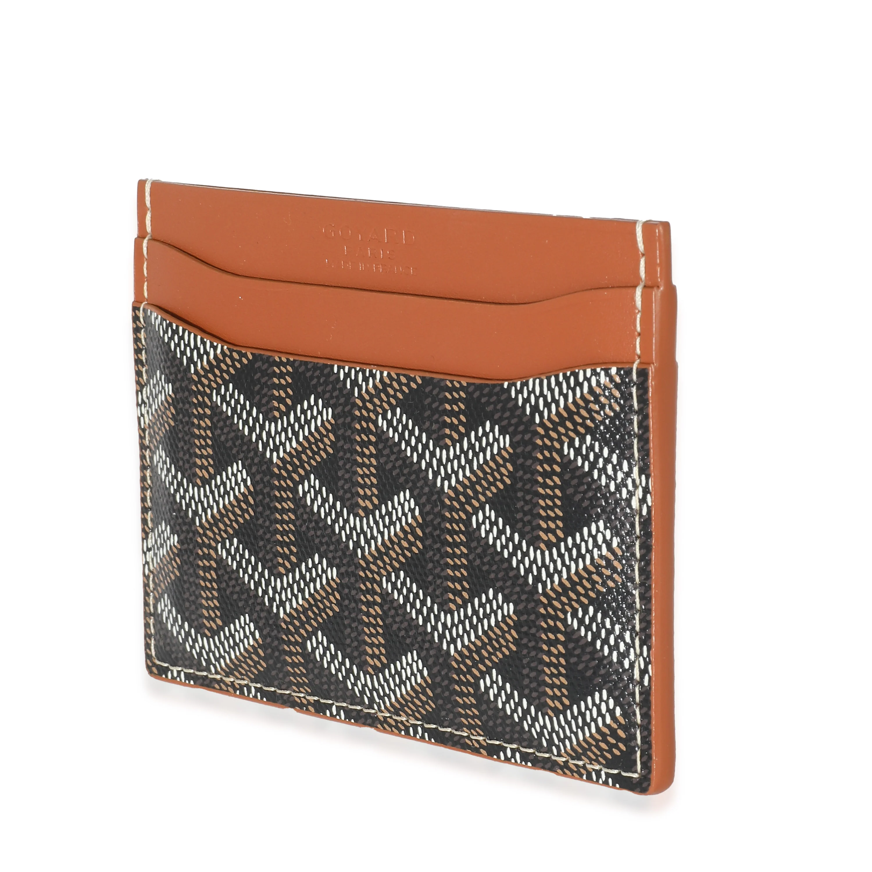 Goyard Black Gold Goyardine Canvas Sulpice Card Holder - Image 2