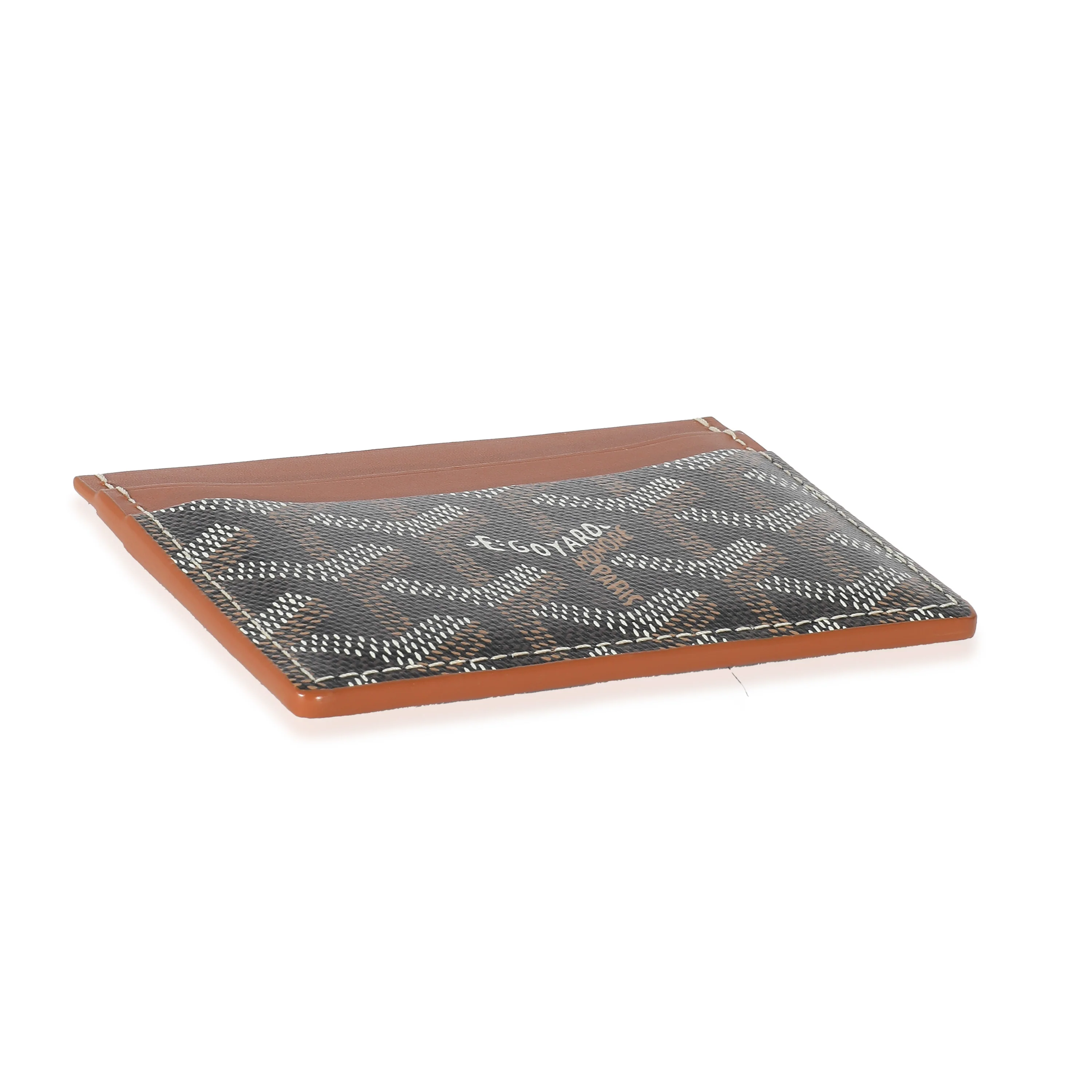 Goyard Black Gold Goyardine Canvas Sulpice Card Holder - Image 4