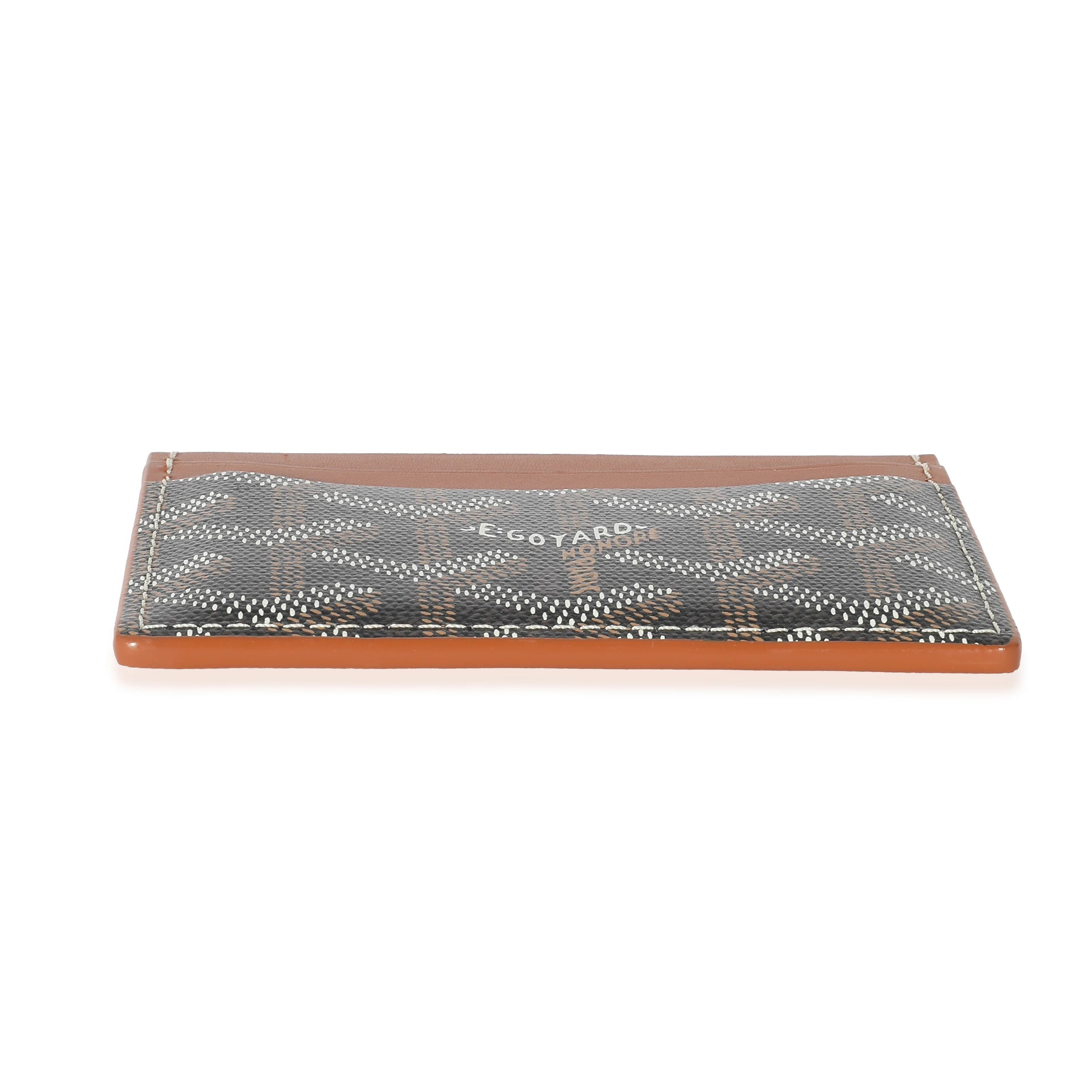 Goyard Black Gold Goyardine Canvas Sulpice Card Holder - Image 7