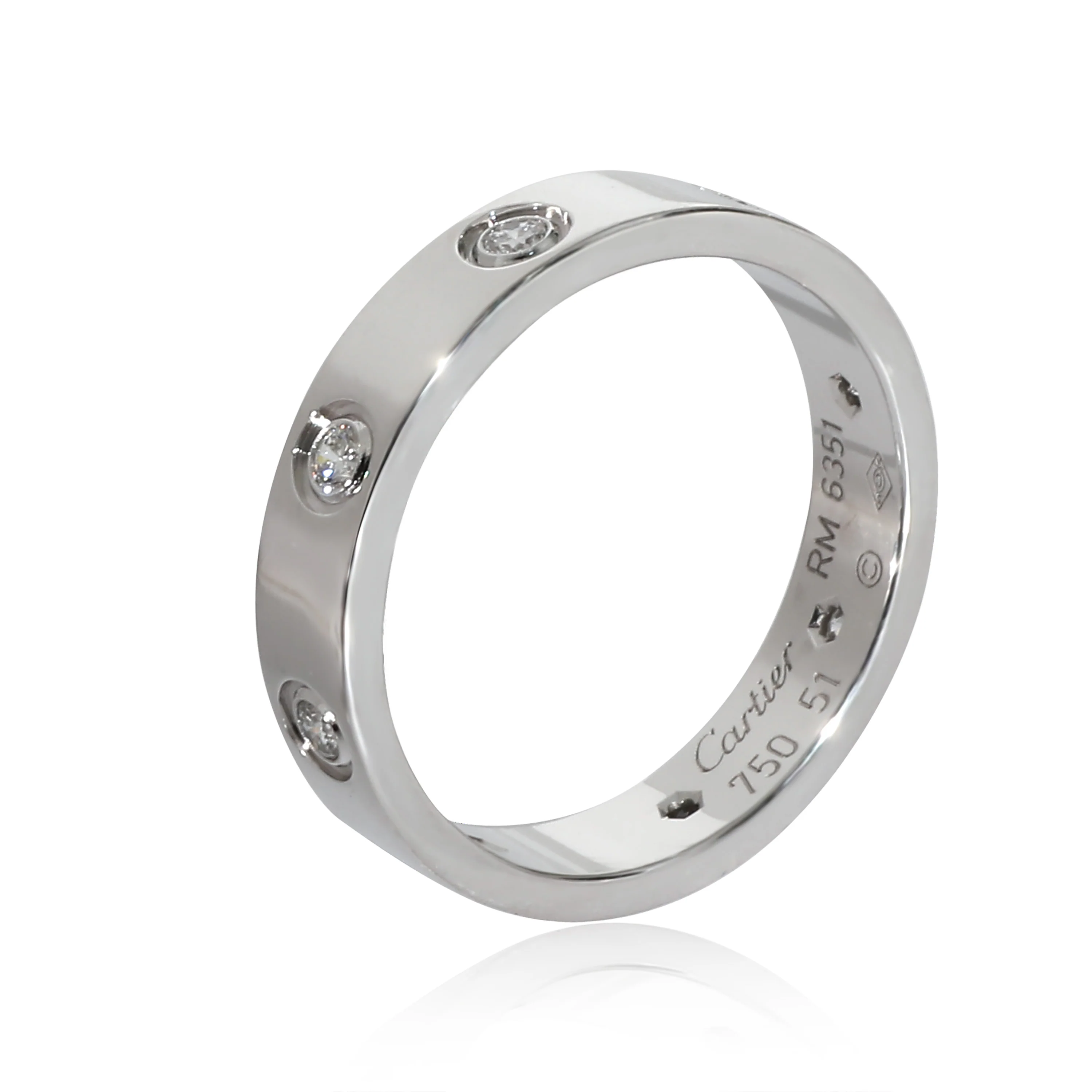 White Gold Small Model Love Ring - Image 5