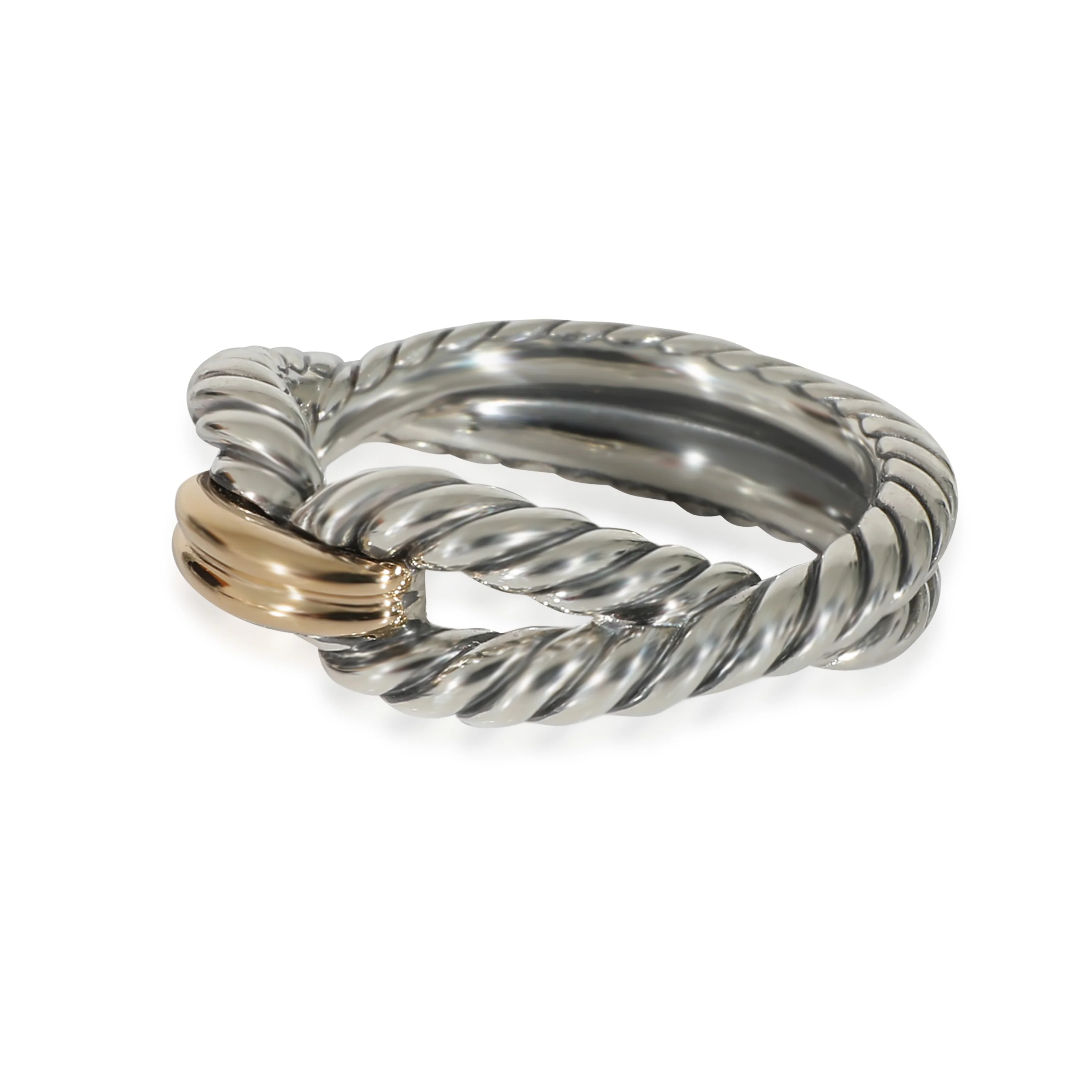 David Yurman Cable Loop Ring in  Yellow Gold/Sterling Silver - Image 2