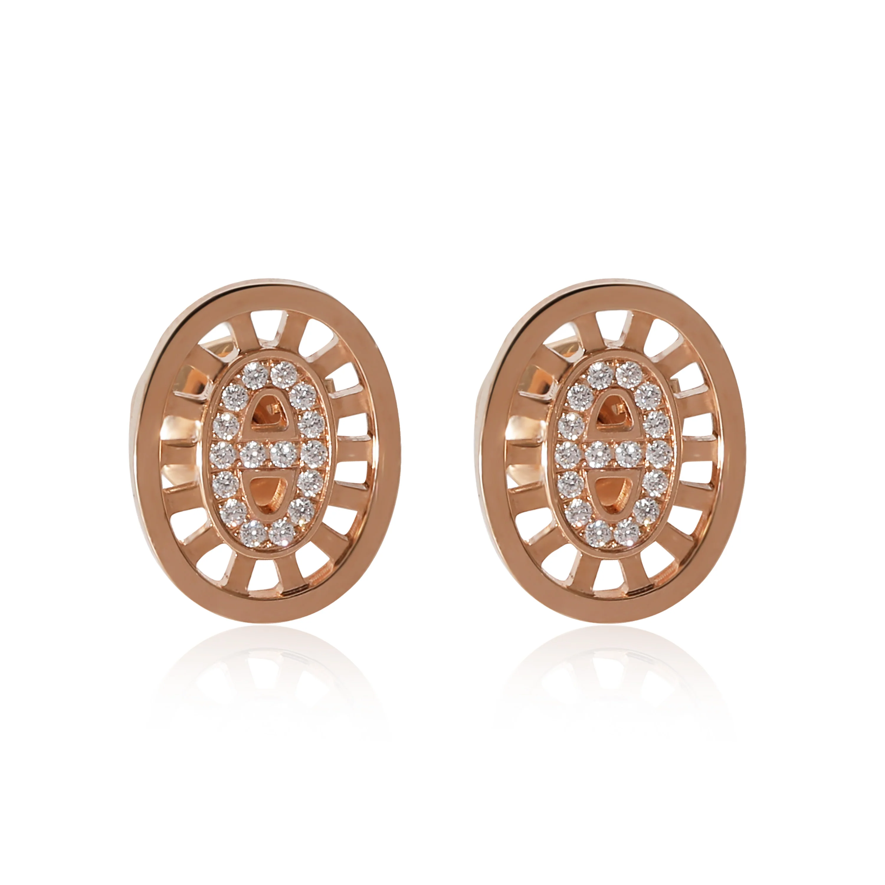 Chaine d'ancre Divine Earrings in 18k Rose Gold 0.13 CTW