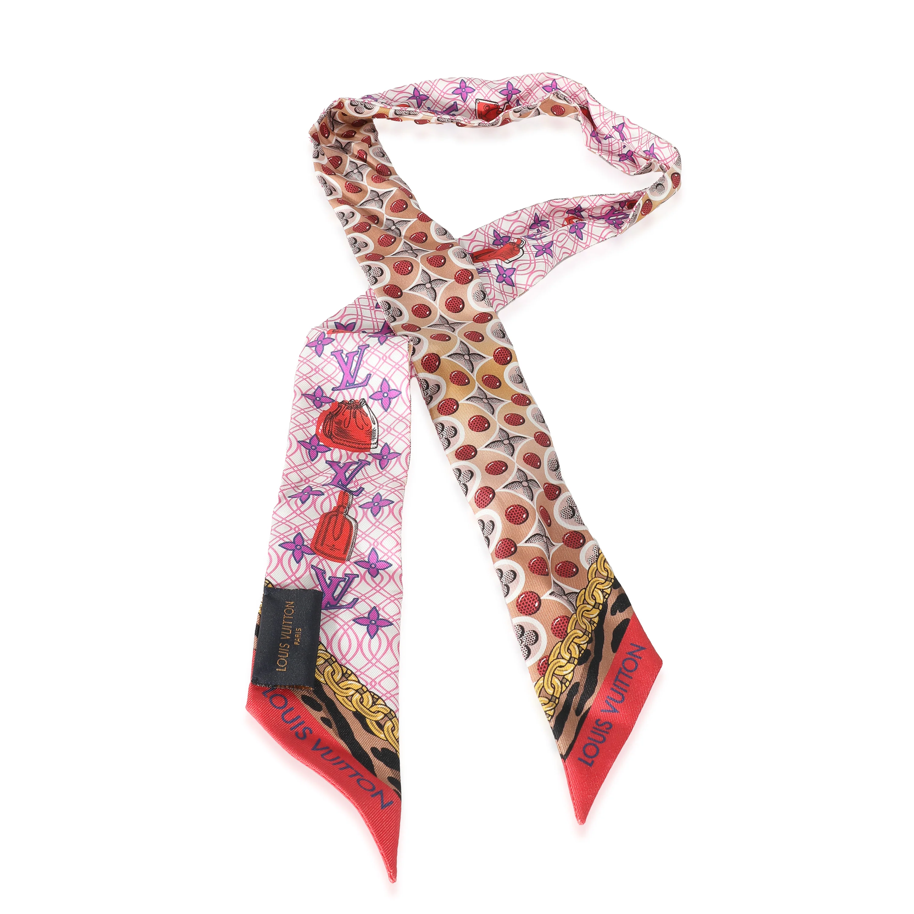 Louis Vuitton Pink Silk Bubblegram BB Bandeau - Image 2