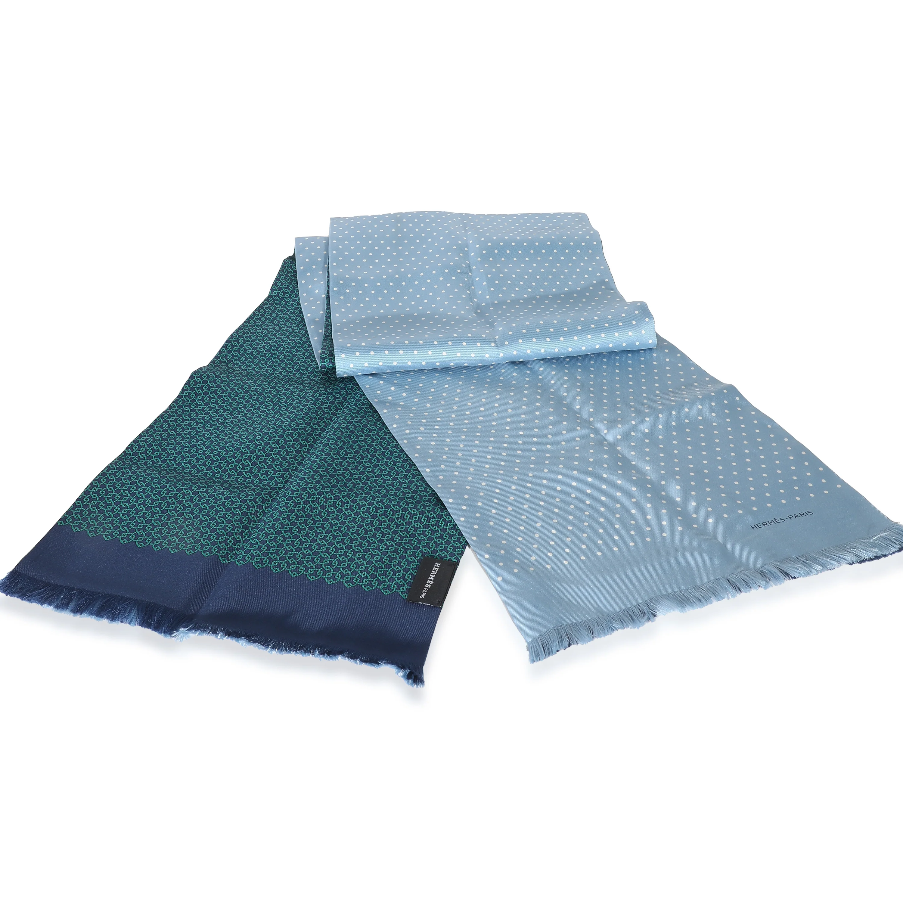 Blue Green Silk Flou Rectangle - Image 2