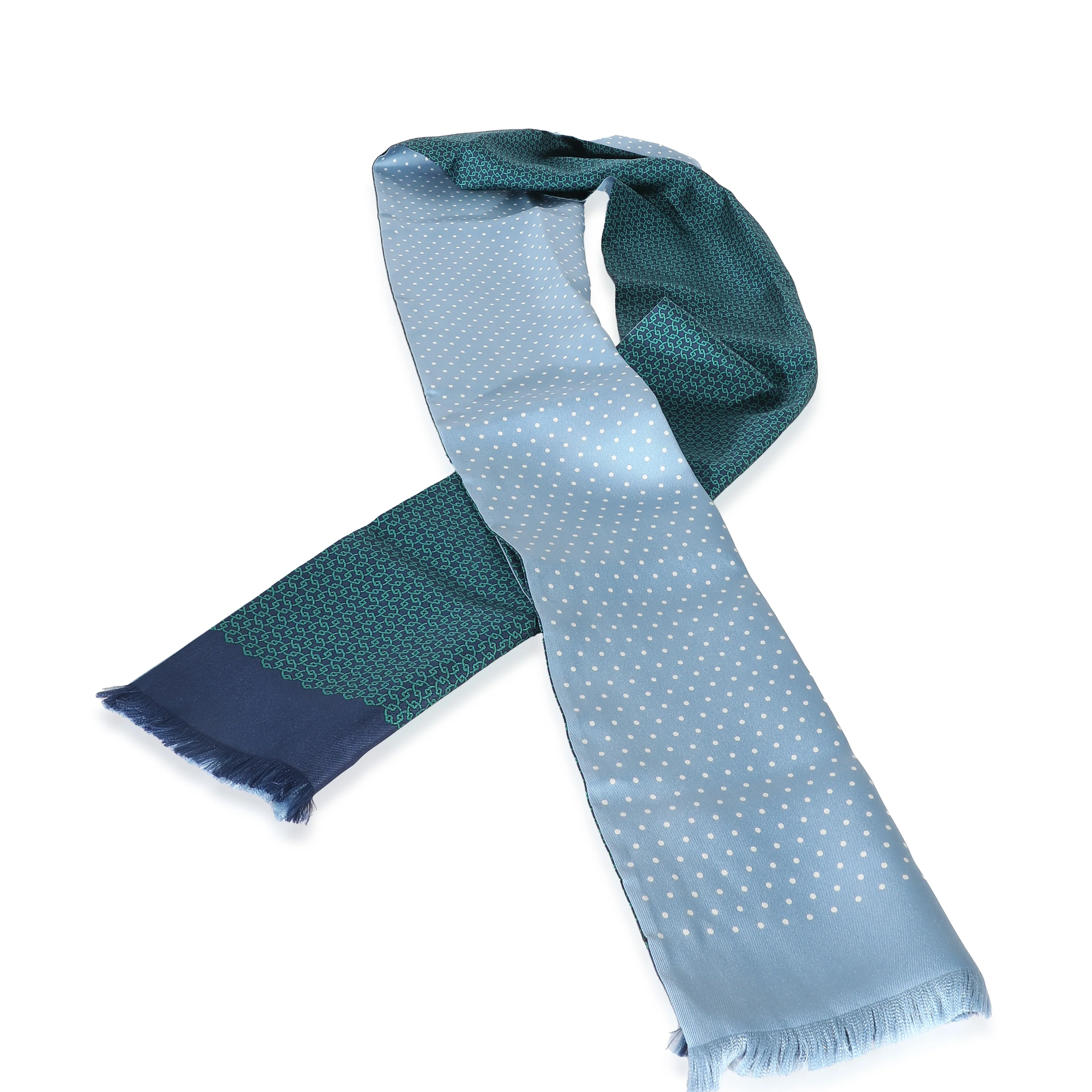 Blue Green Silk Flou Rectangle - Image 3