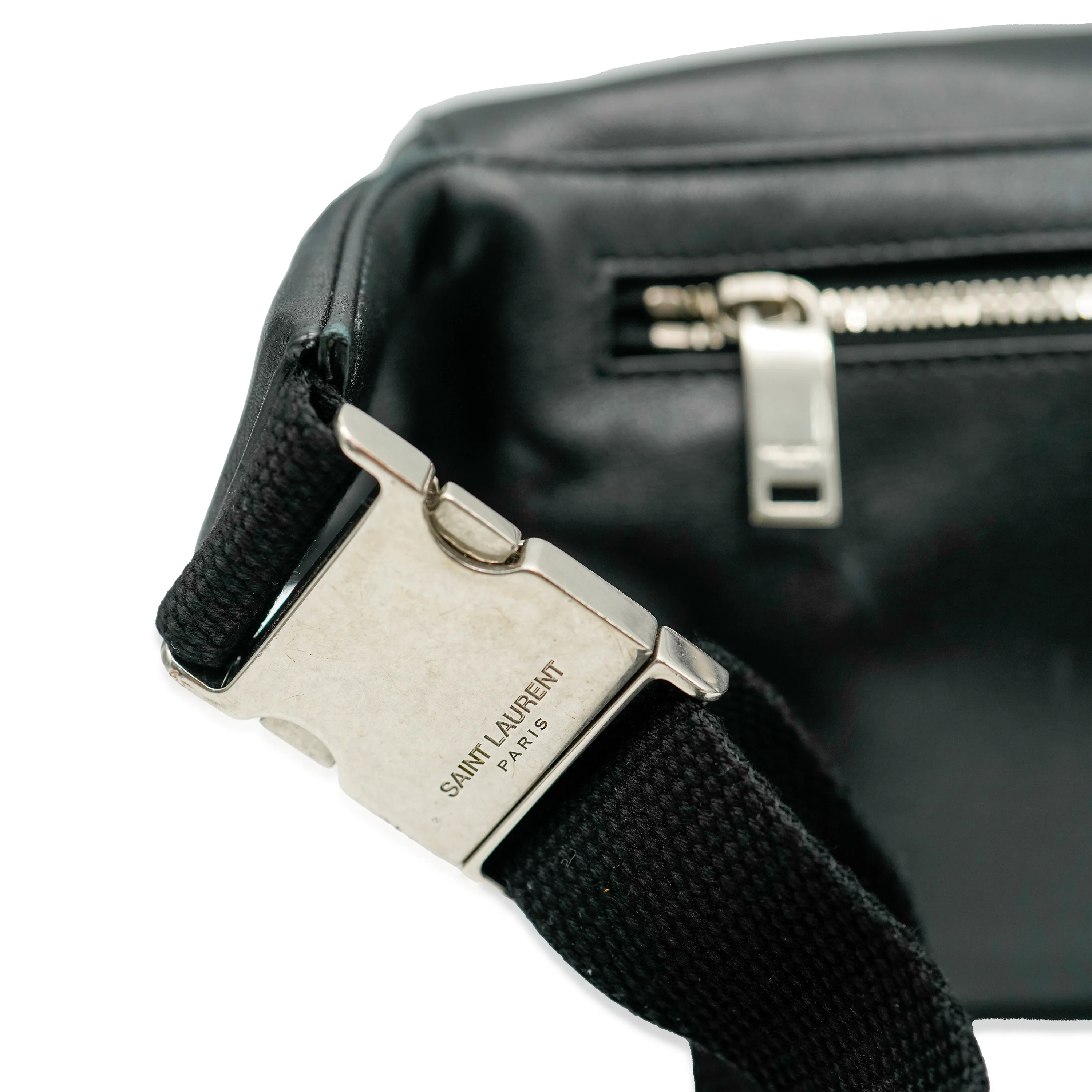 Saint Laurent Black Leather Marsupio Belt Bag - Image 11