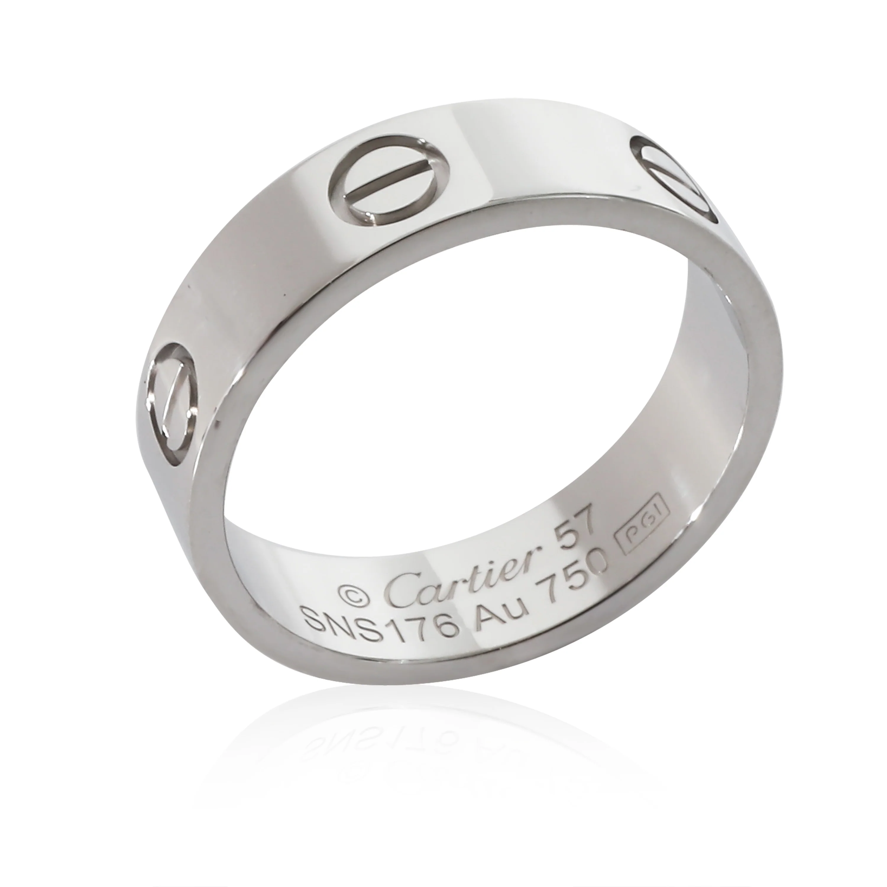 Cartier Love Ring in 18k Karat White Gold - Image 2