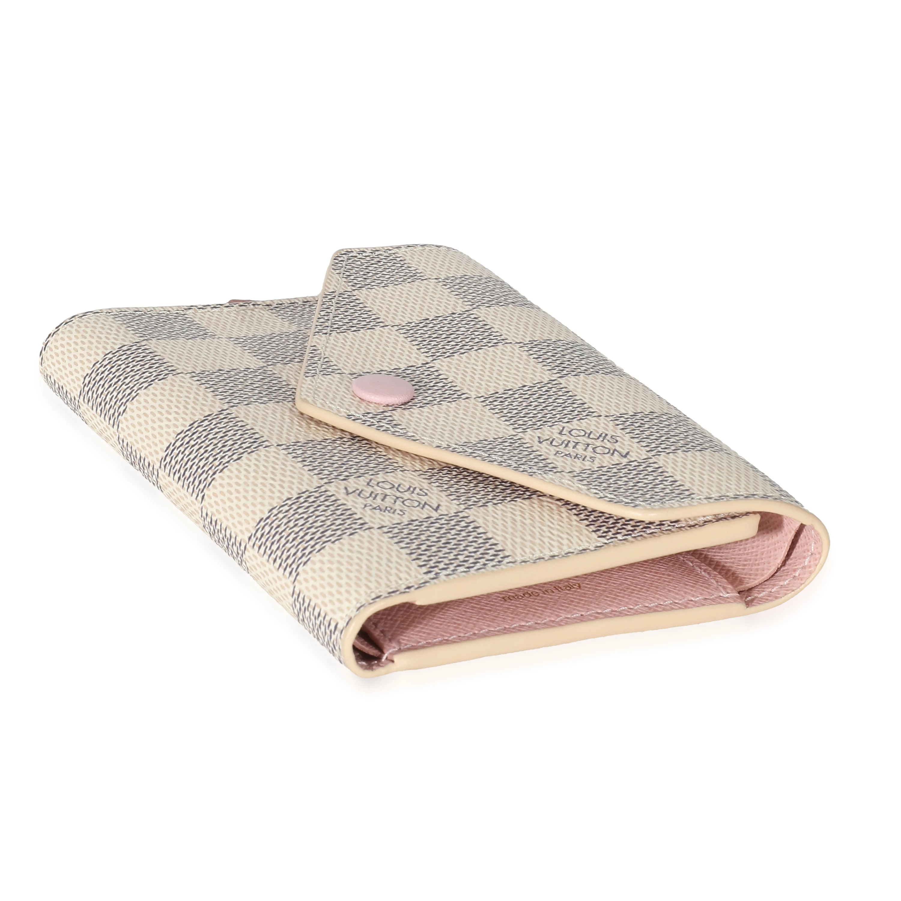 Louis Vuitton Rose Ballerine Damier Azur Canvas Victorine Wallet - Image 5