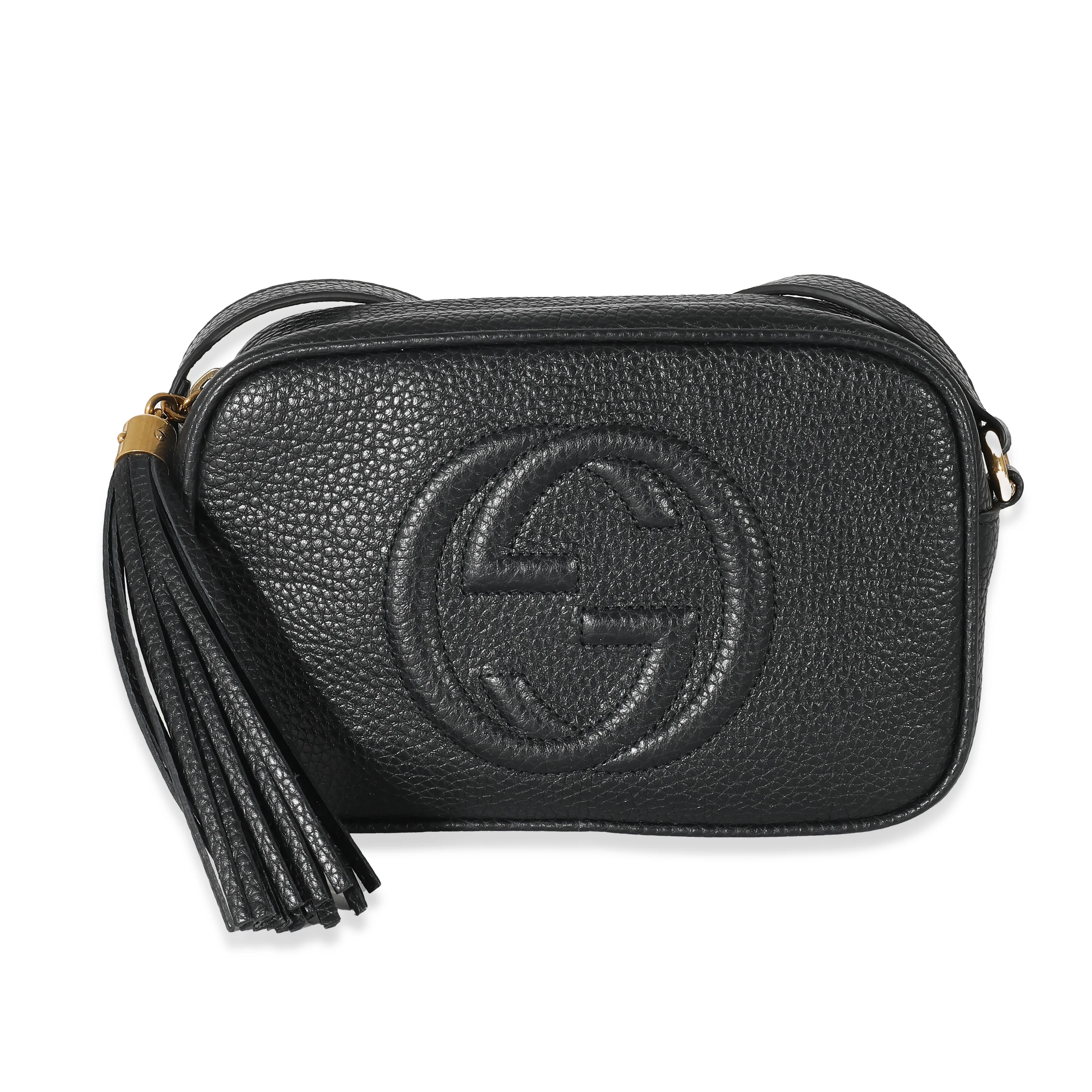 Gucci Black Pebbled Calfskin Mini Soho Disco Bag