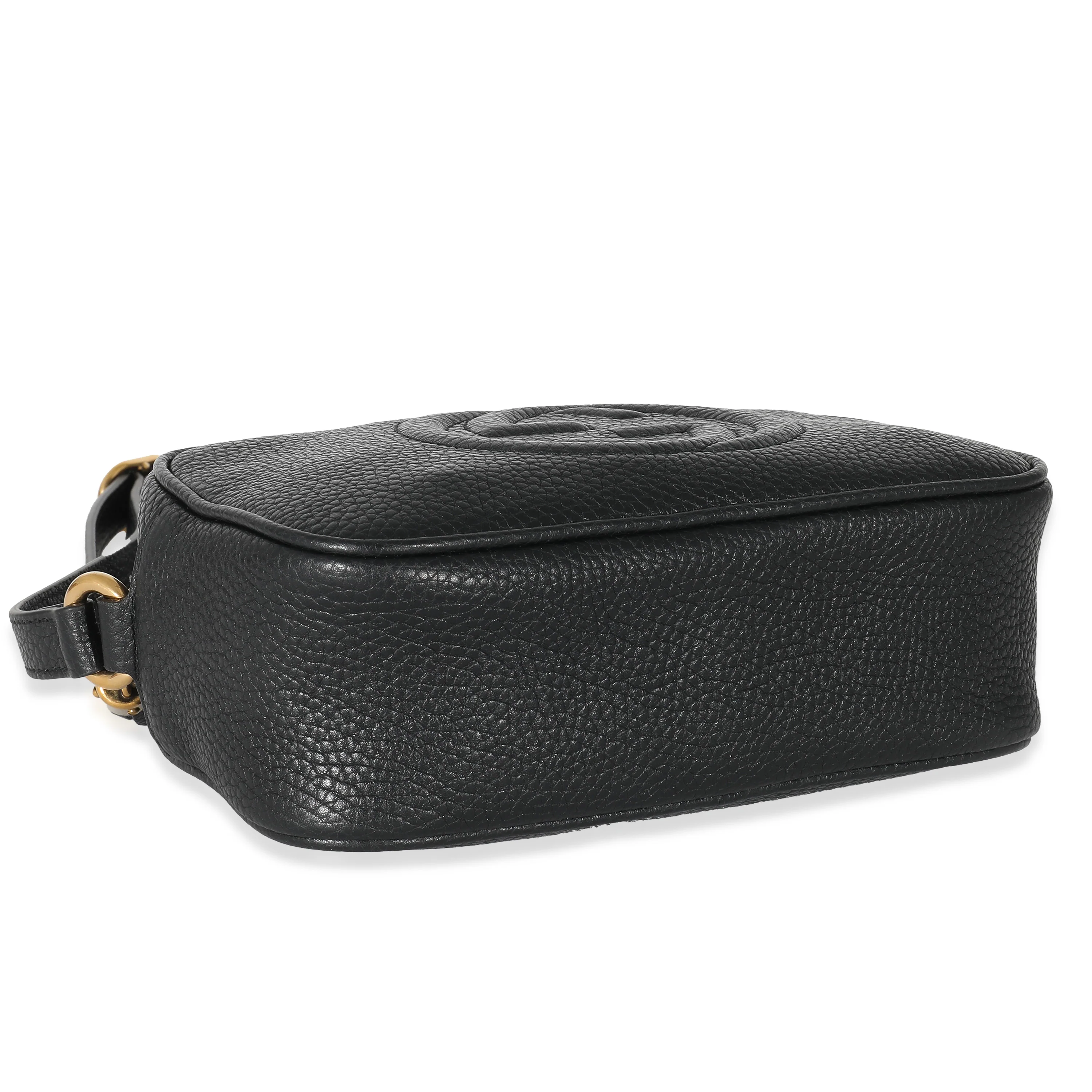 Gucci Black Pebbled Calfskin Mini Soho Disco Bag - Image 4